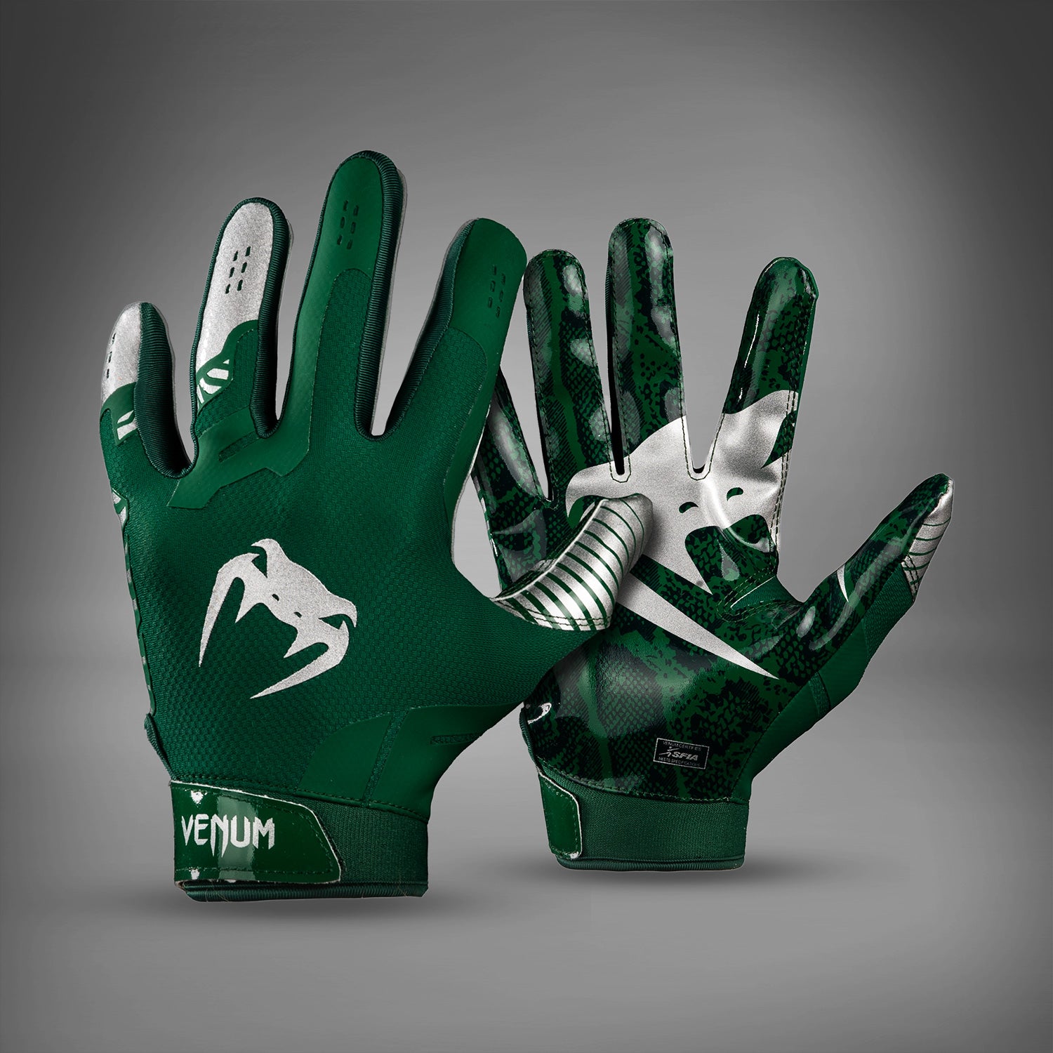 Venum Elite Football Gloves - Forest Green/Silver  product-type_Football Gloves Venum