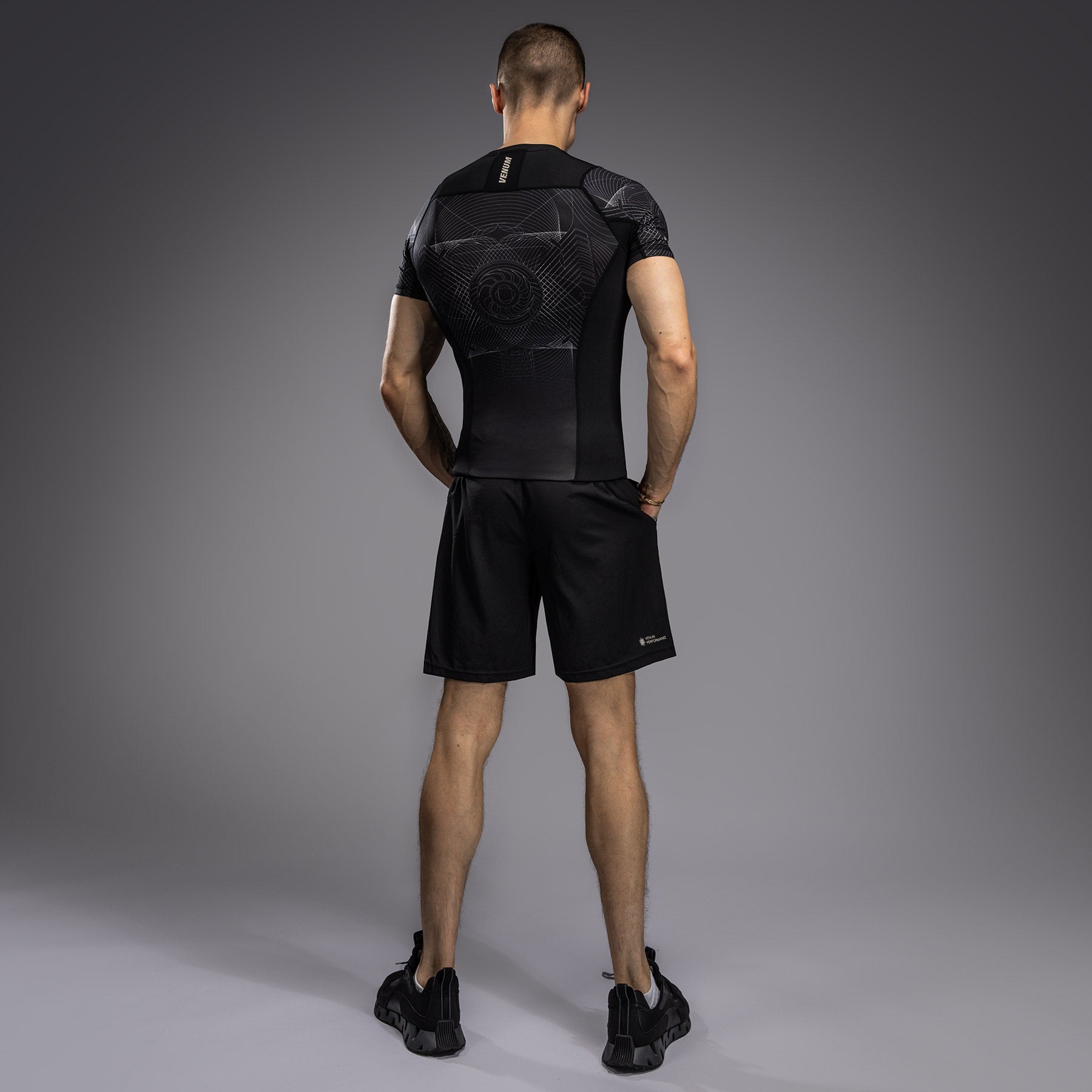 Venum G-Fit Air Men's Short Sleeve Rashguard - Deep Black/Desert Sand