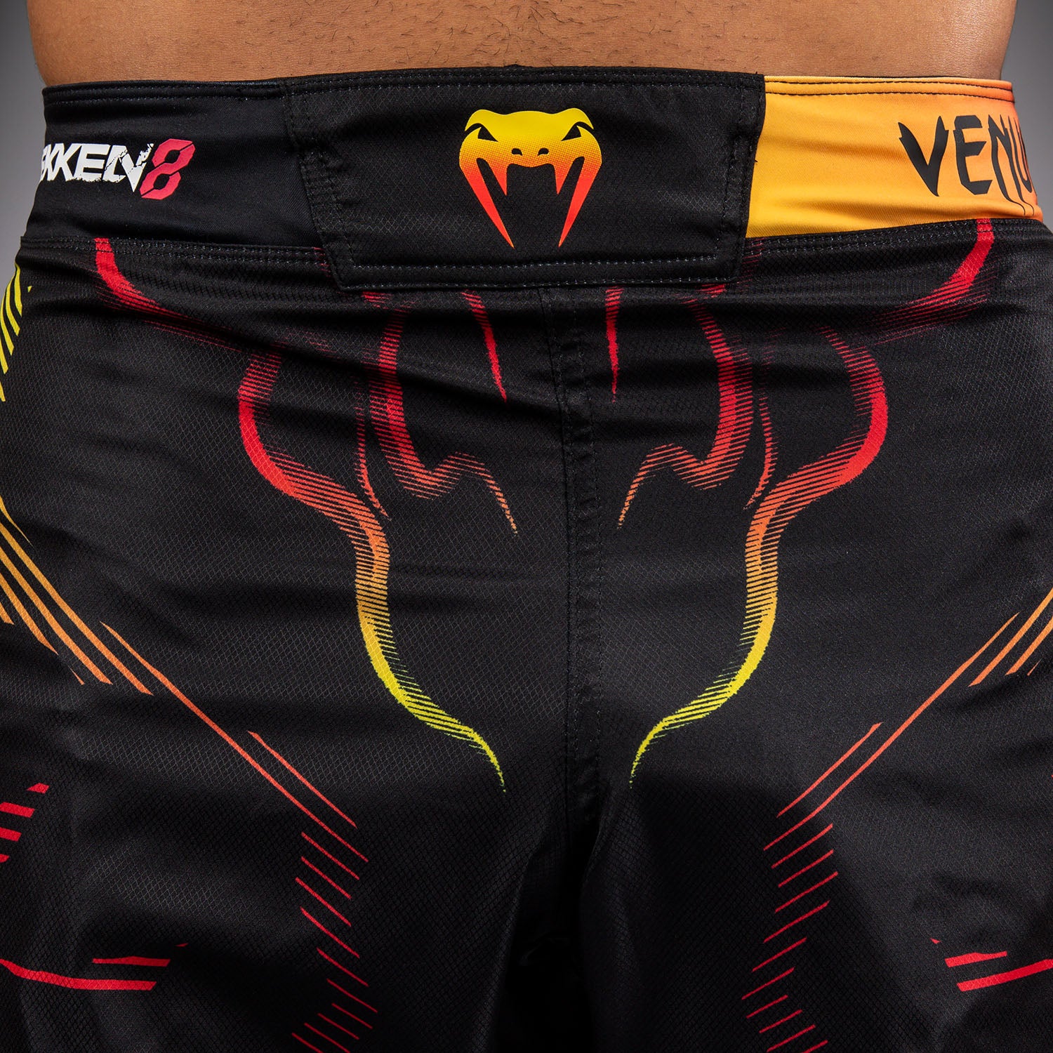 Venum x TEKKEN 8 Fight Shorts - Yoshimitsu - Black/Orange - Venum