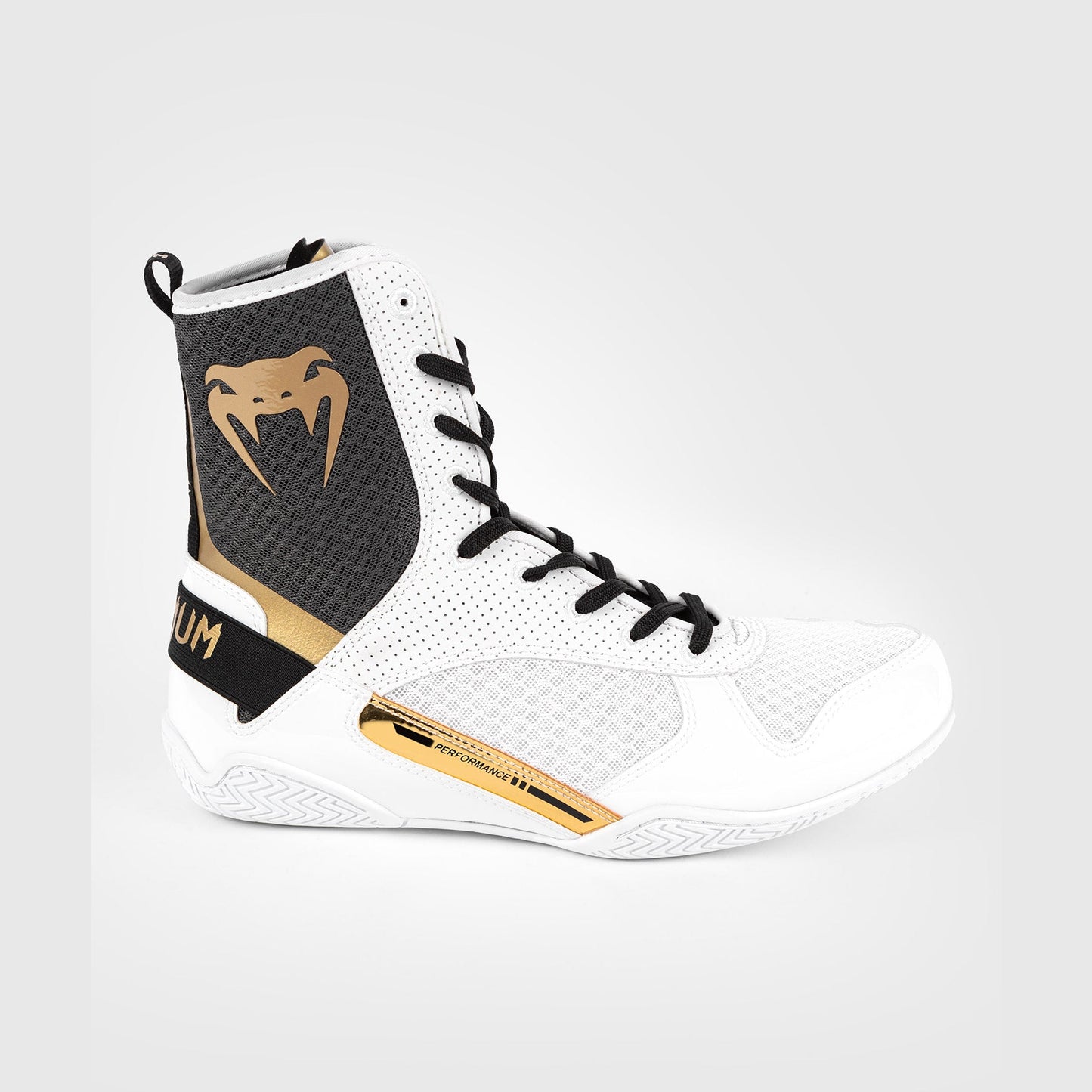 Venum Elite Boxing Shoes - White/Black/Gold