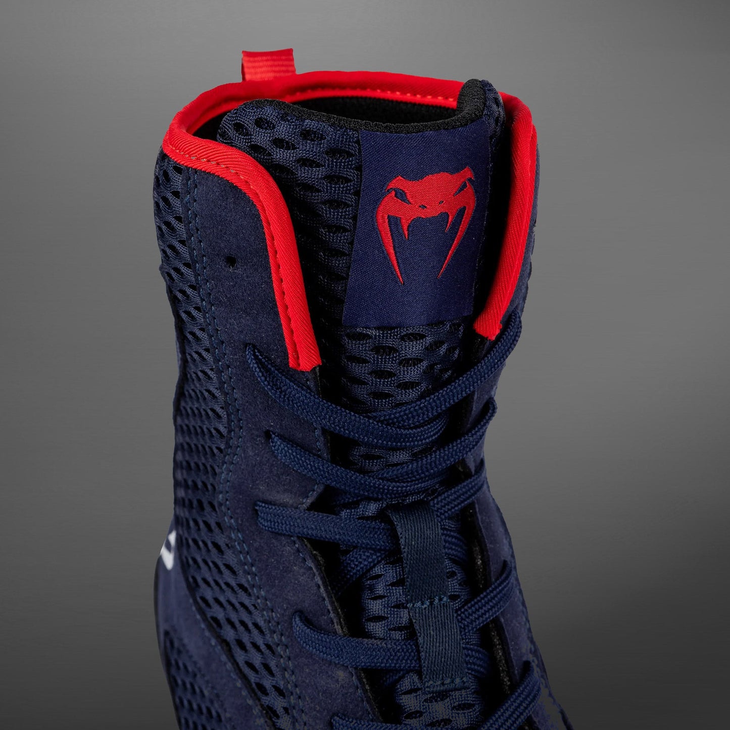 Venum Contender Boxing Shoes - Navy Blue/Red