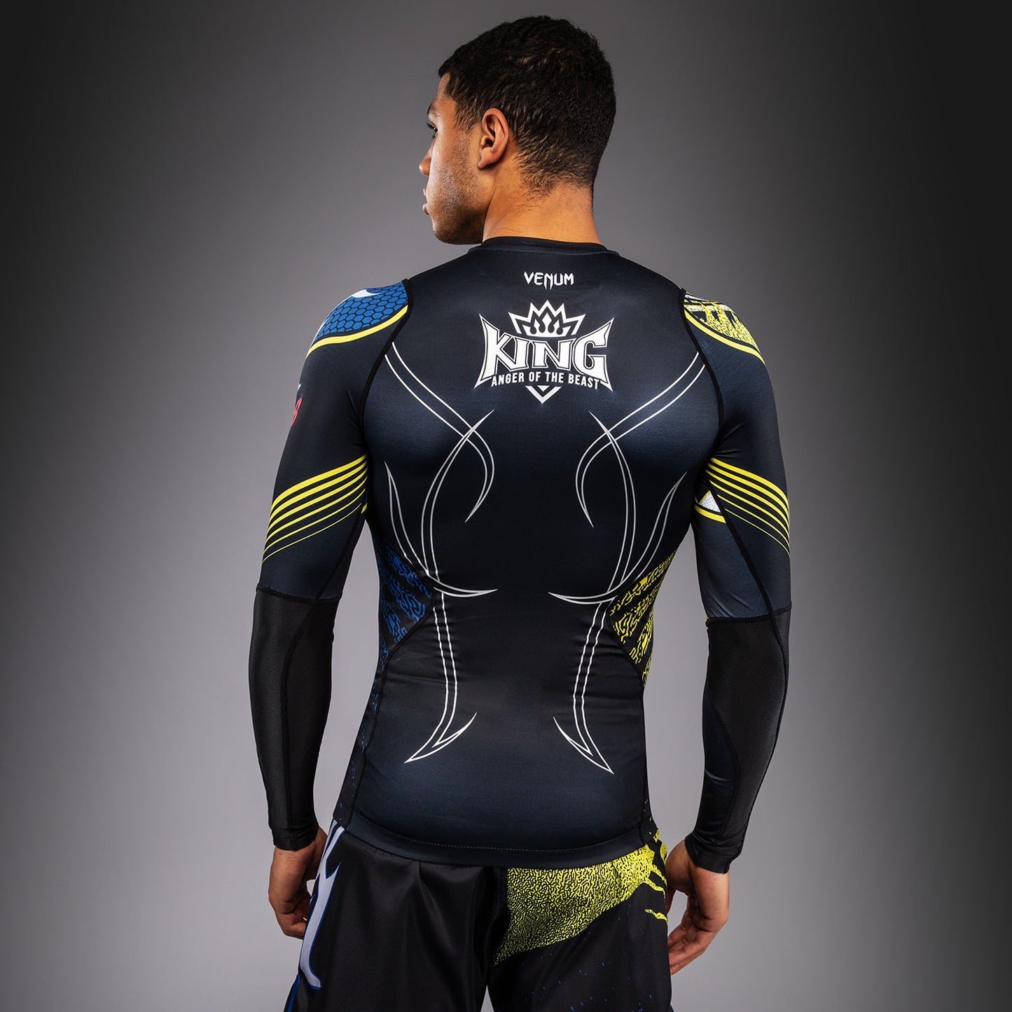 Venum x TEKKEN 8 Long Sleeve Rashguard - King - Black/Yellow