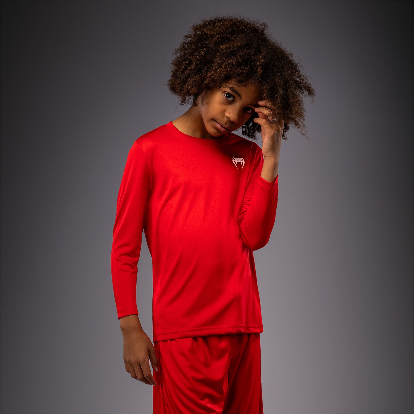 Venum Lineup Youth Performance Long Sleeve T-Shirt Red/White  product-type_Dry Tech T-Shirts Venum