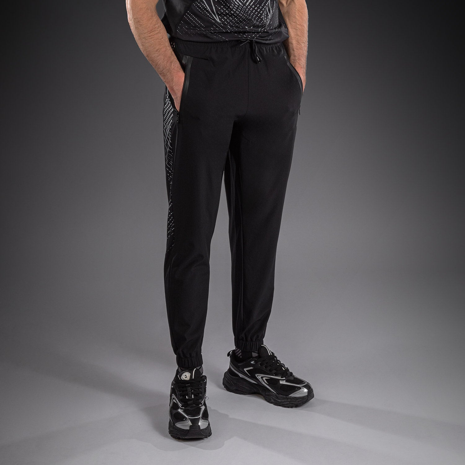 Venum Midnight Fury Joggers - Black/Grey/Silver  product-type_Jogging Pants Venum