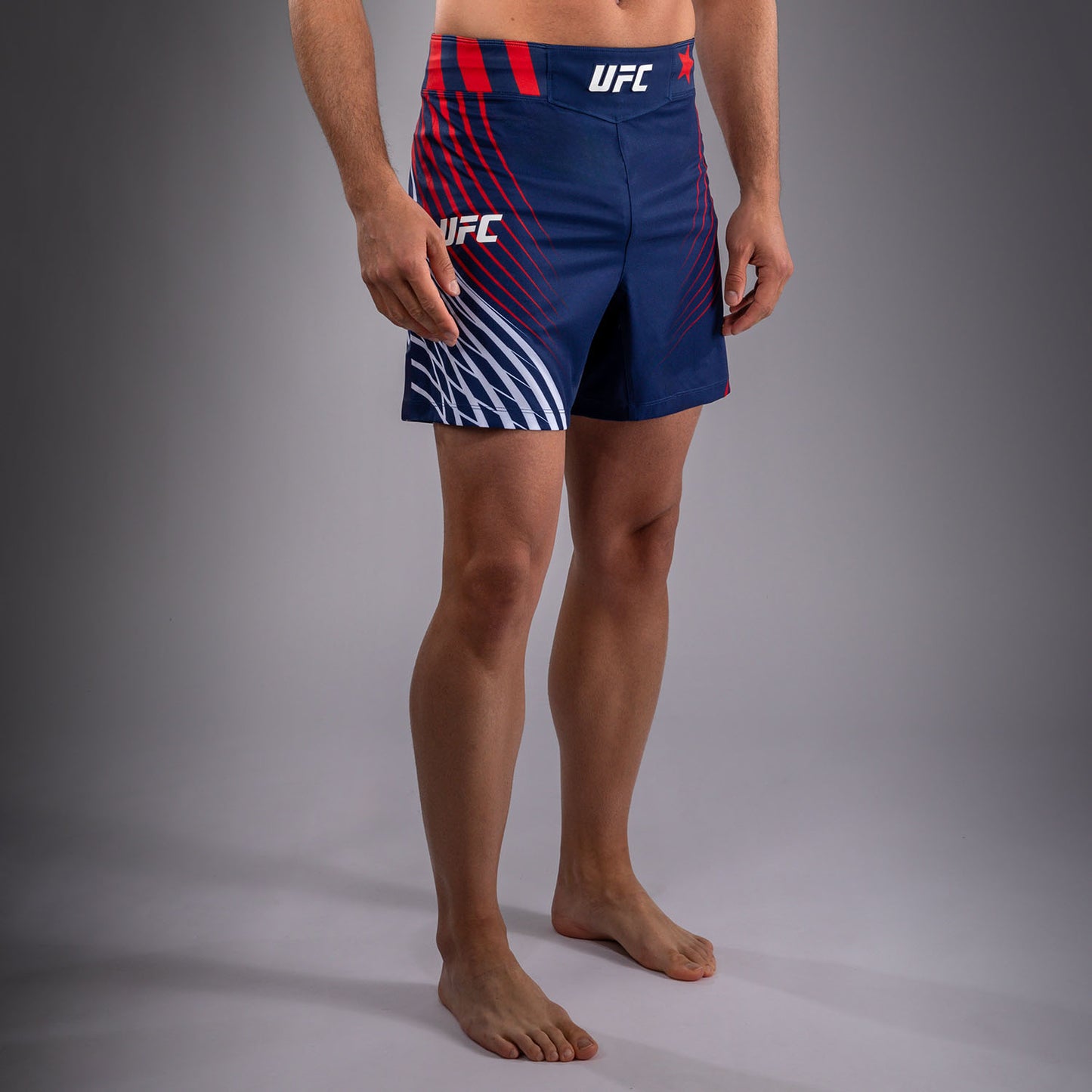 Men's Official UFC Freedom 250 by Venum Blue Authentic Fight Night Short Fit Fight Short