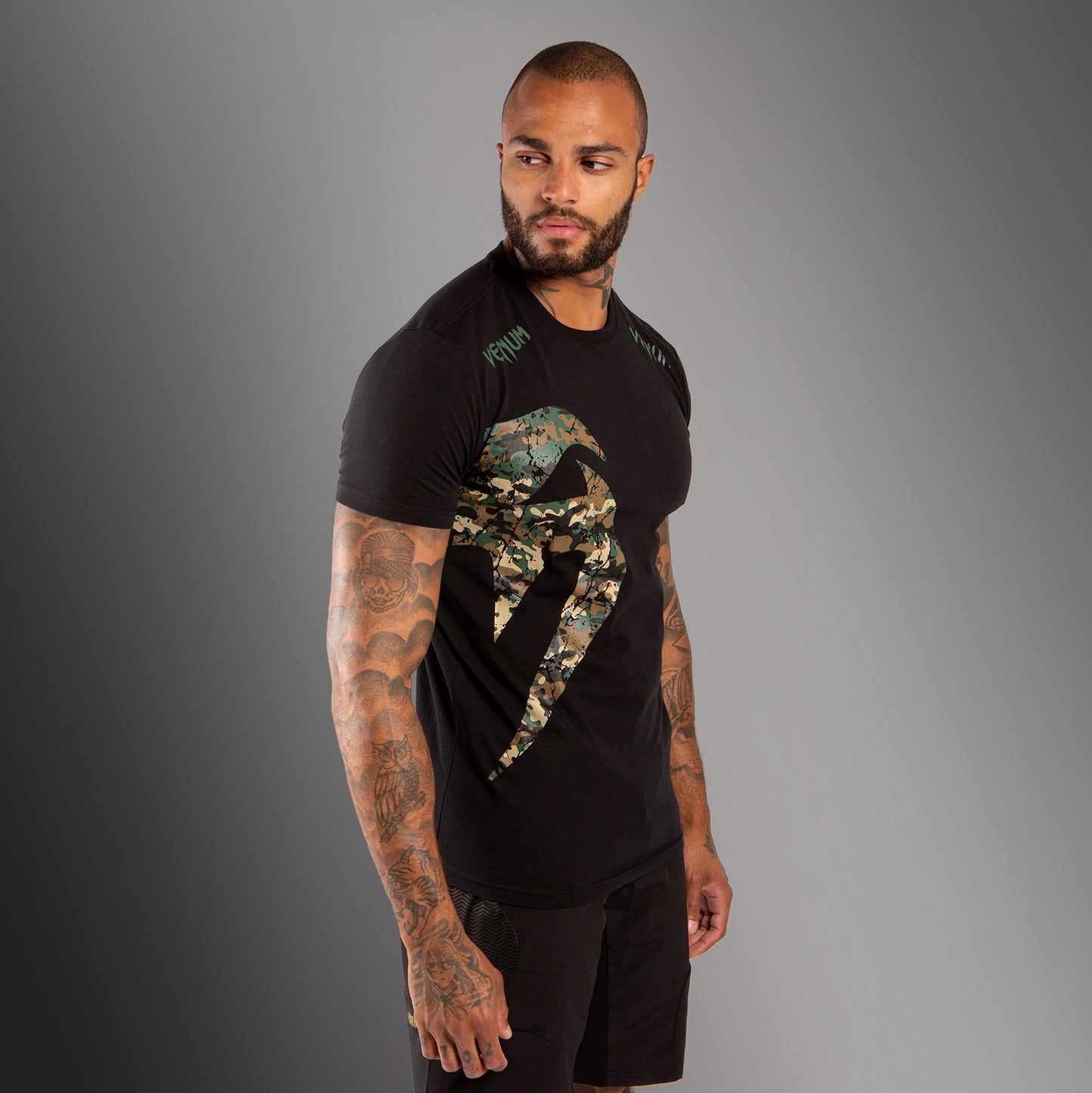 Venum Original Giant T-Shirt - Black/Forest-Camo