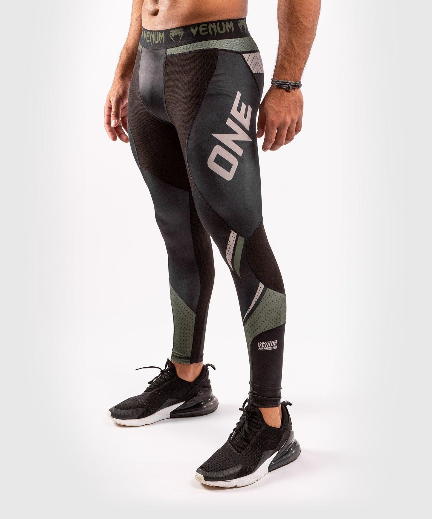 Venum ONE FC Impact Compresssion Tights - Black/Khaki Picture 3