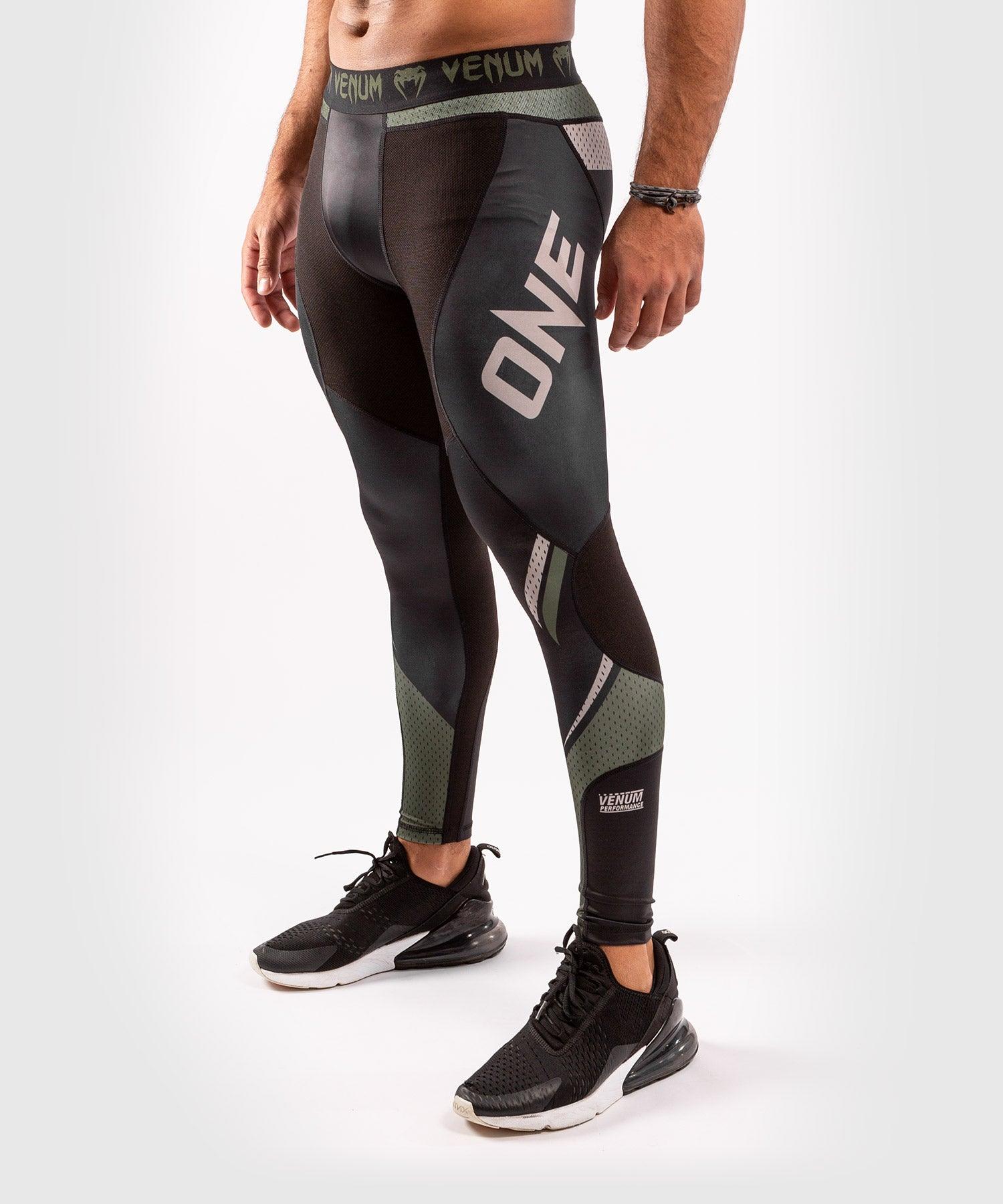 Venum ONE FC Impact Compresssion Tights - Black/Khaki Picture 3