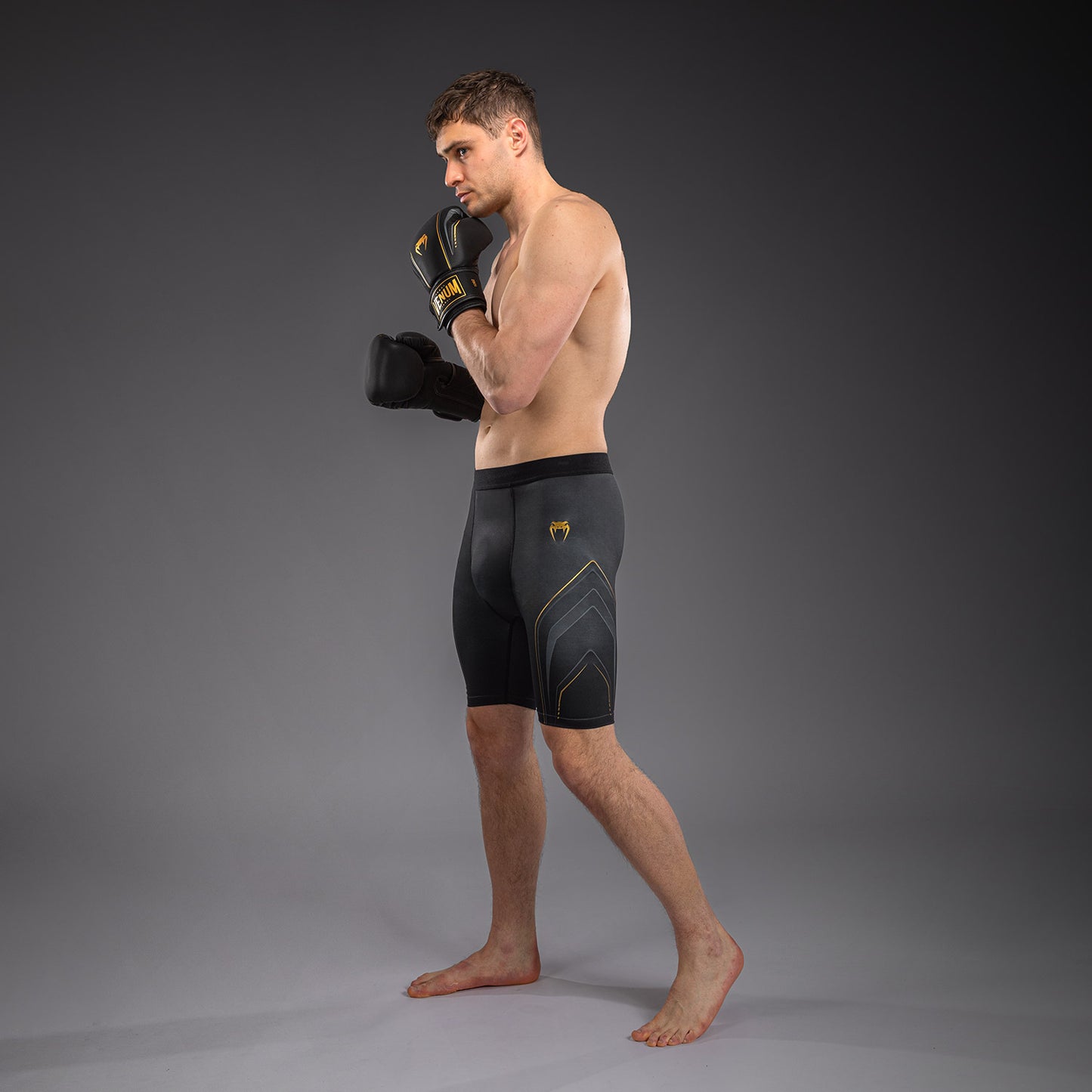 Venum Streamline Vale Tudo Shorts - Black/Gold  product-type_Compression shorts Venum