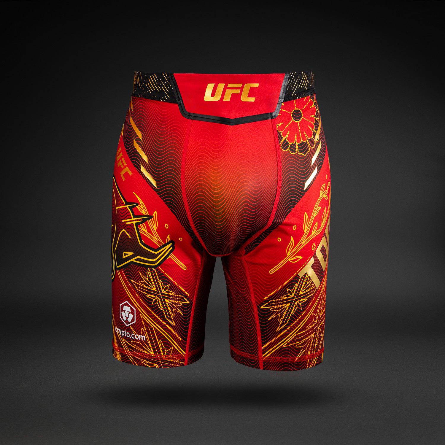 UFC TOPURIA ボクシングショーツ 赤黒 Men's UFC Unrivaled by Venum Red Ilia Topuria Vale Tudo Short - Venum