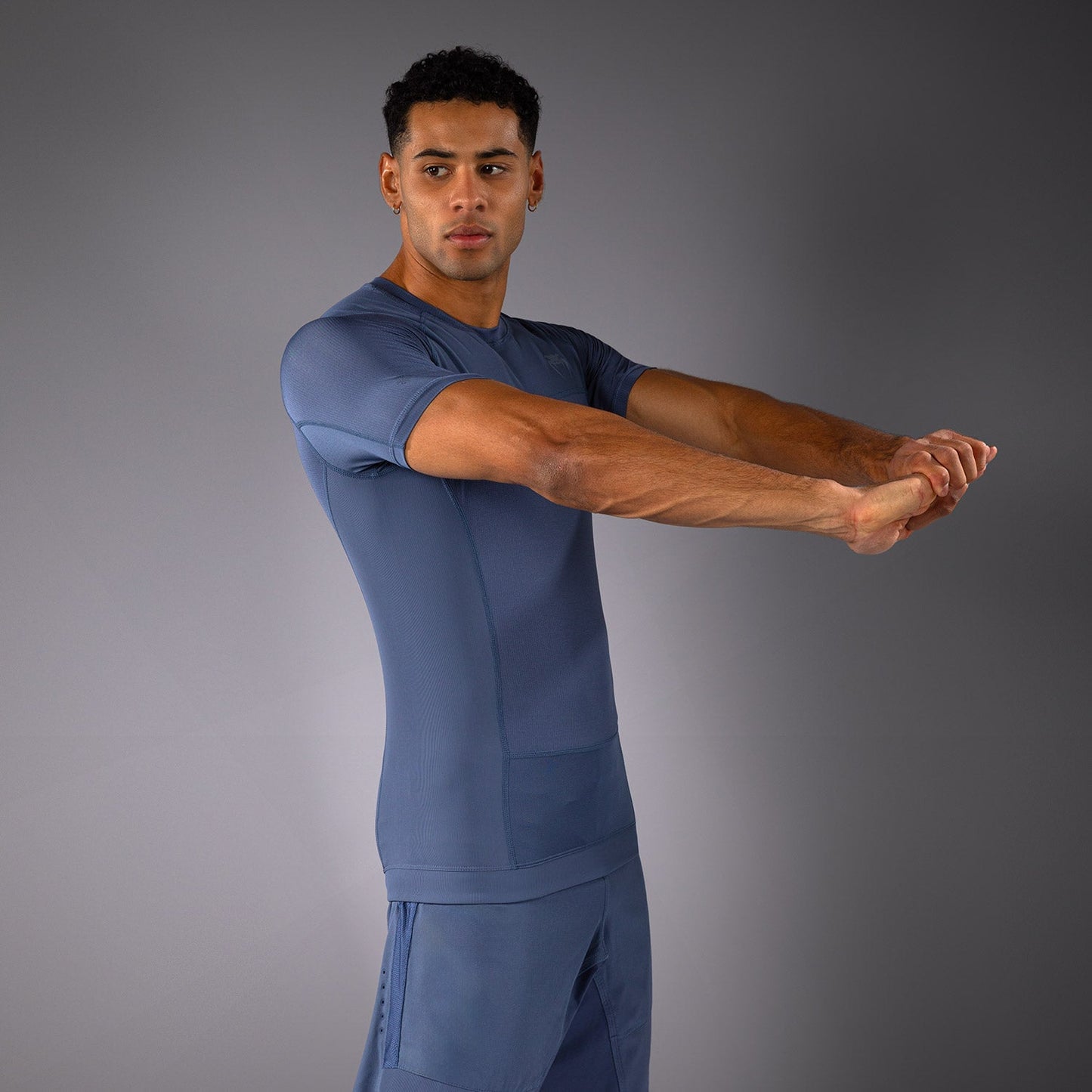 Venum G-Fit Air Men's Short Sleeve Rashguard - Foggy Blue