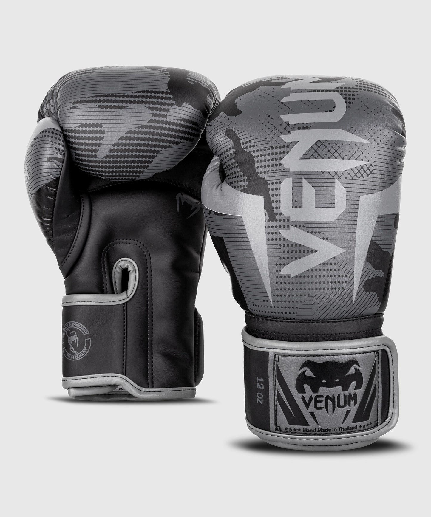 Venum Elite Boxing Gloves - Grey/Camo