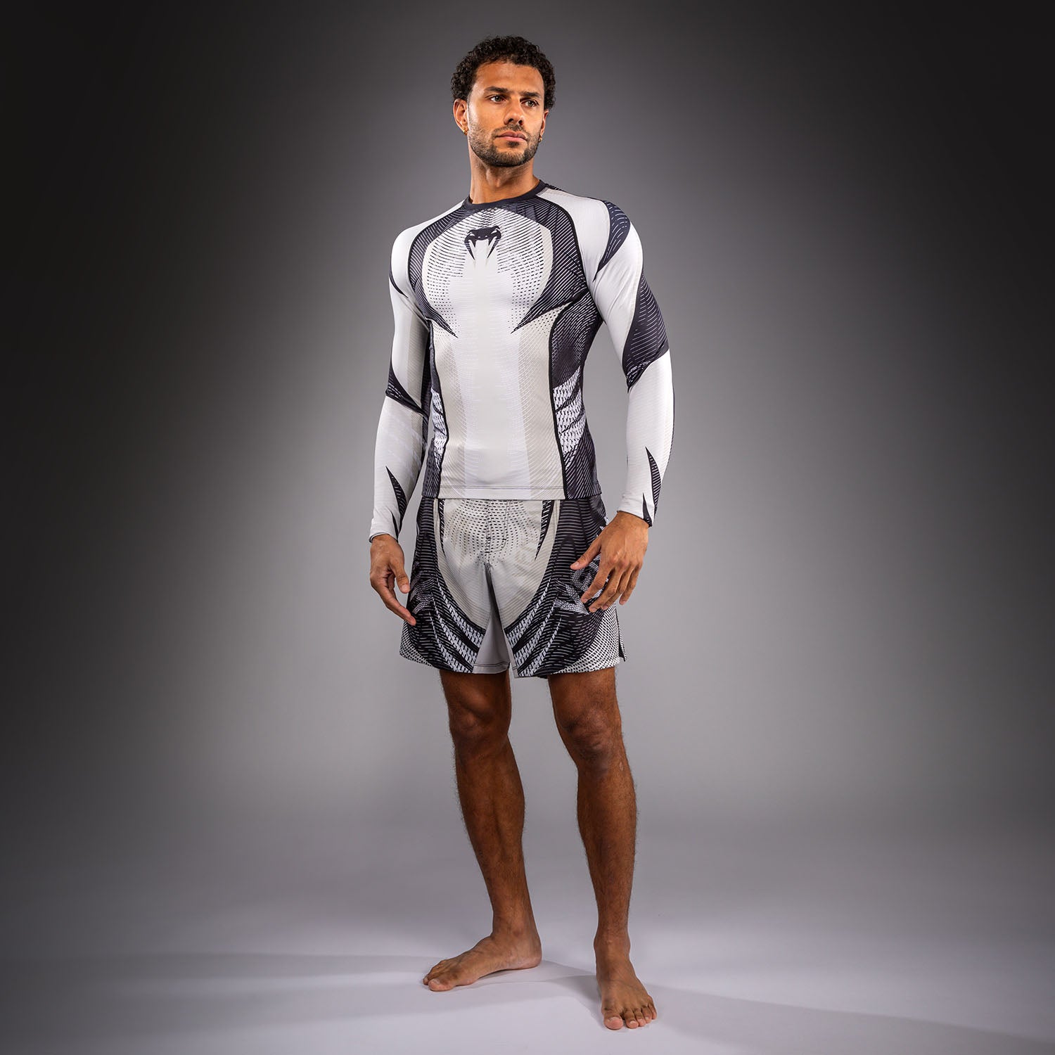 Venum Galactic 3.0 Long Sleeve Rashguard - Off-White/Black  product-type_Compression T-Shirts Venum
