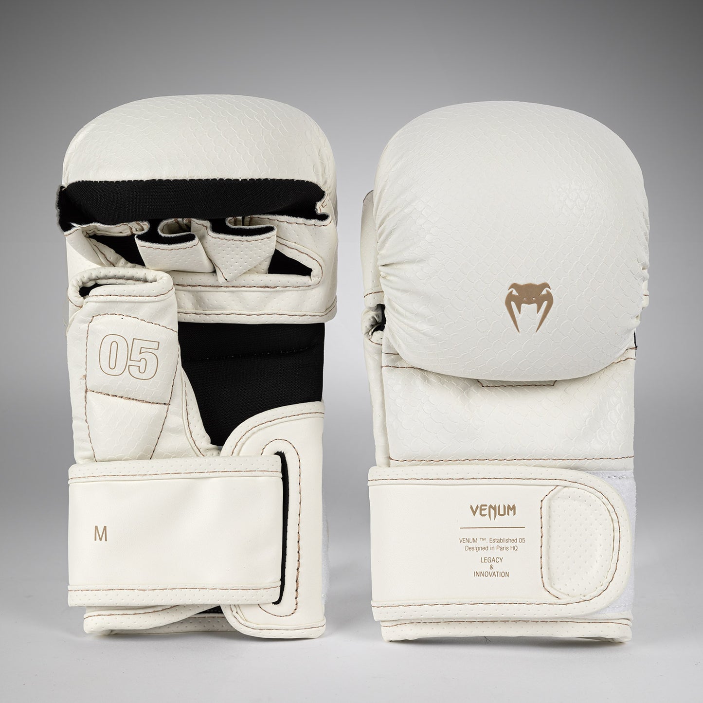 Venum Impact Evo Scales MMA Sparring Gloves - Ivory
