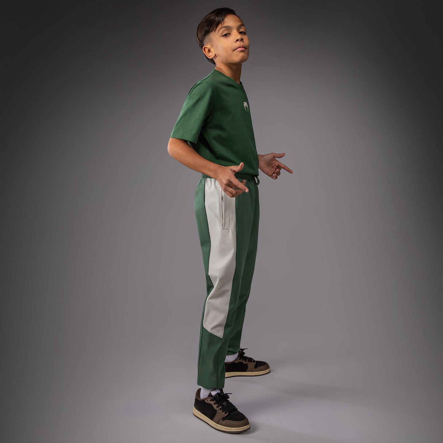 Venum Vectra Kids Joggers - Forest Green/ Off White