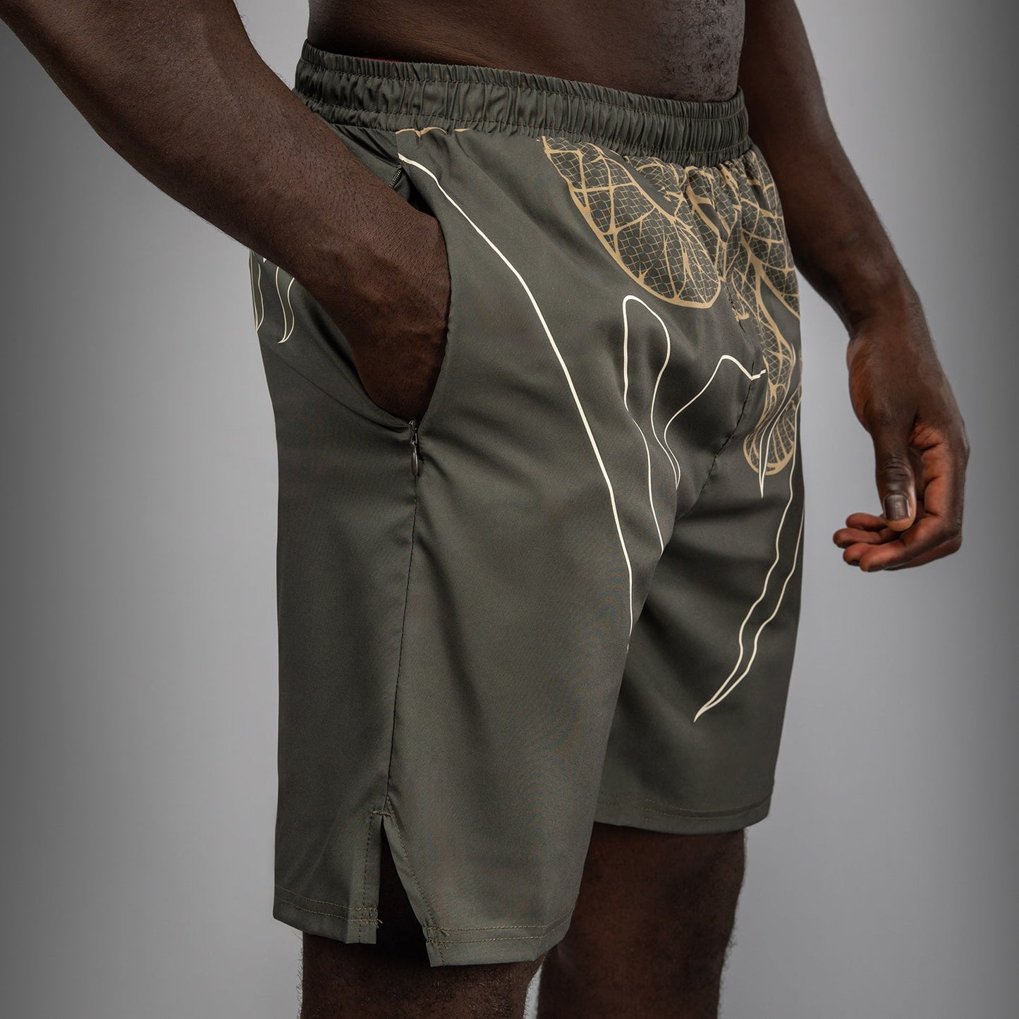 Venum Serpenti Training Shorts - Khaki/Bronze/Ivory