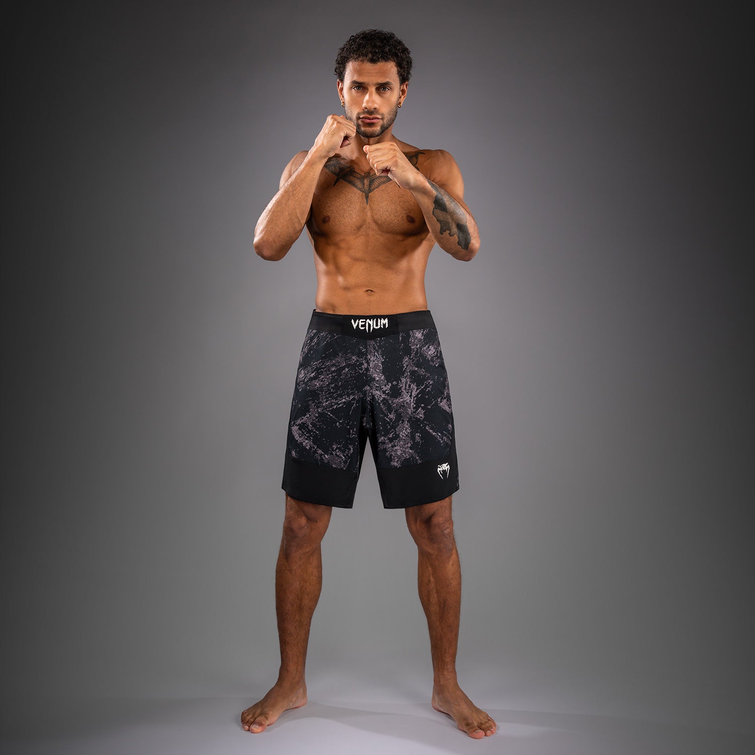 Venum Rage & Workout Fight Shorts - Black/Grey  product-type_MMA Shorts Venum