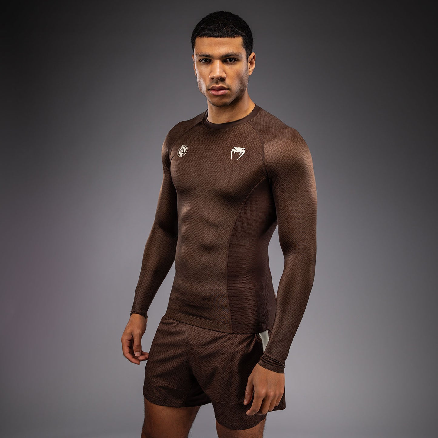 Venum x Roger Gracie Academy Long Sleeve Rashguard - Dark Brown