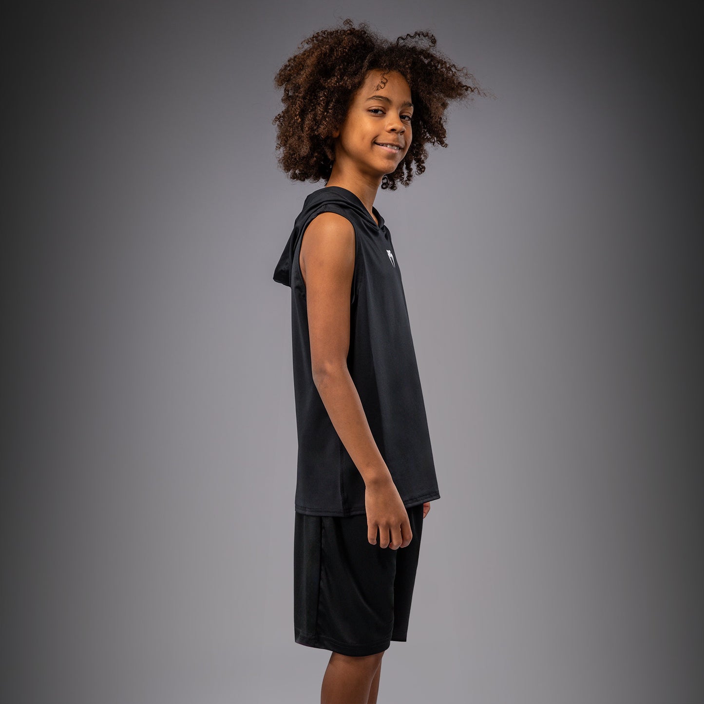 Venum Elite Kids Sleeveless Dry-Tech Hoodie - Black