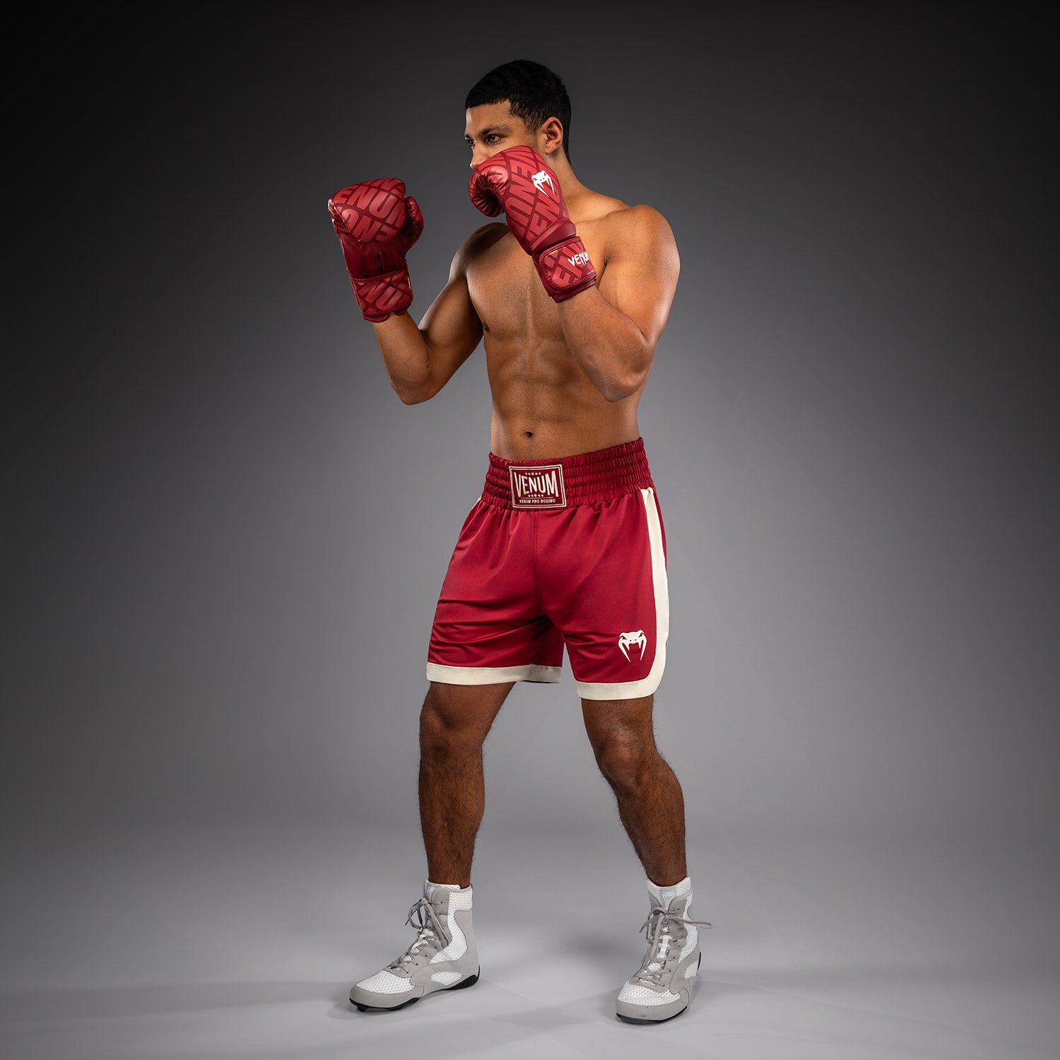 Venum Classic Boxing Shorts – Ruby Red/Ivory  product-type_Boxing shorts Venum