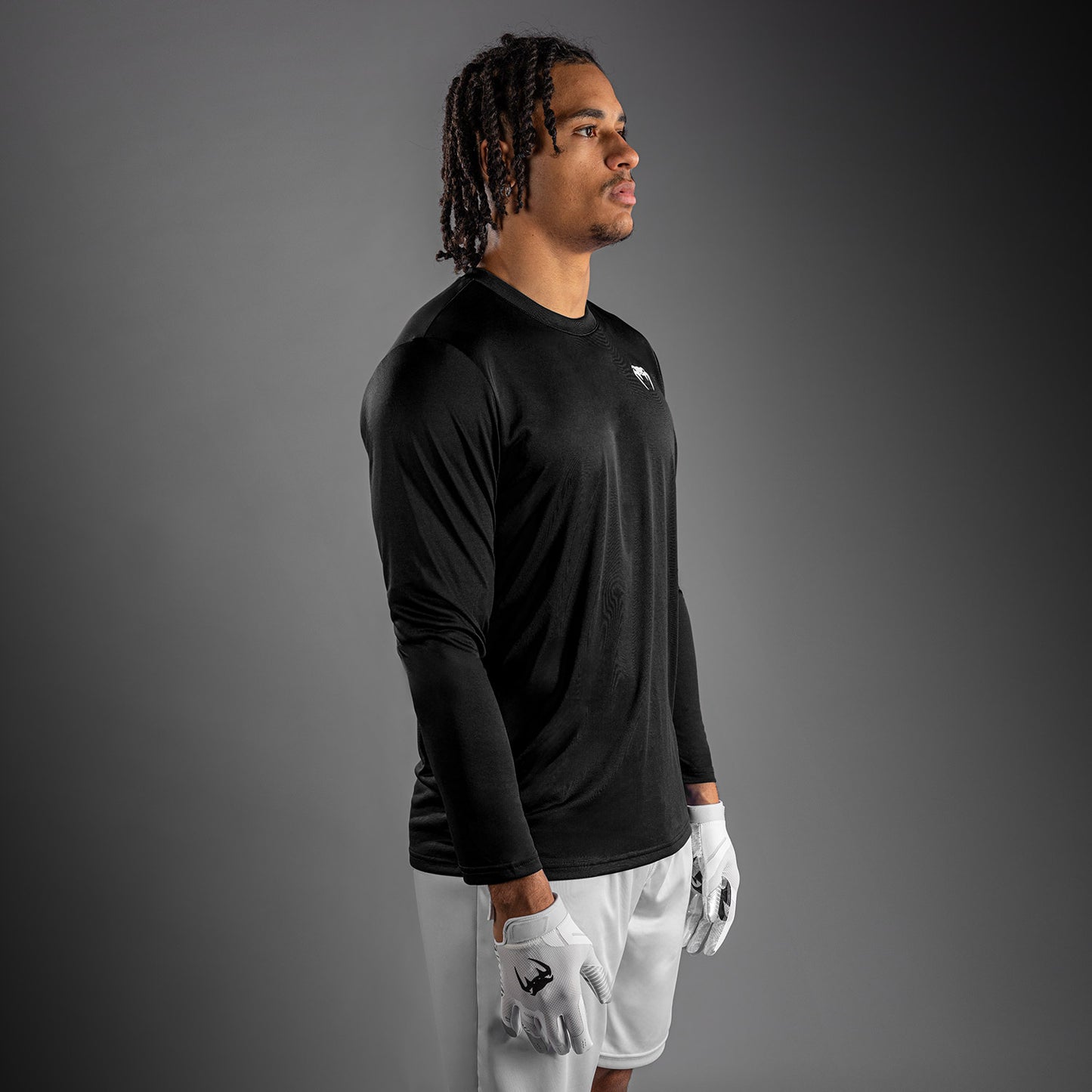 Venum Lineup Personalized Performance Long Sleeve T-Shirt - Black/White