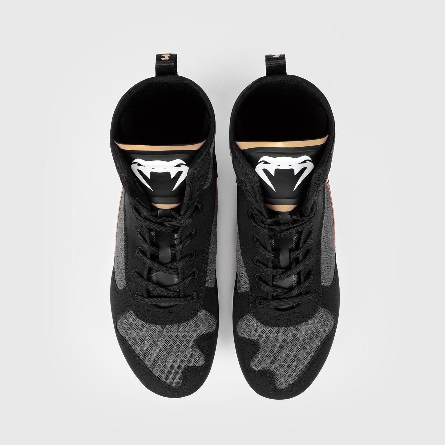 Venum Elite Boxing Shoes - Black/White/Gold