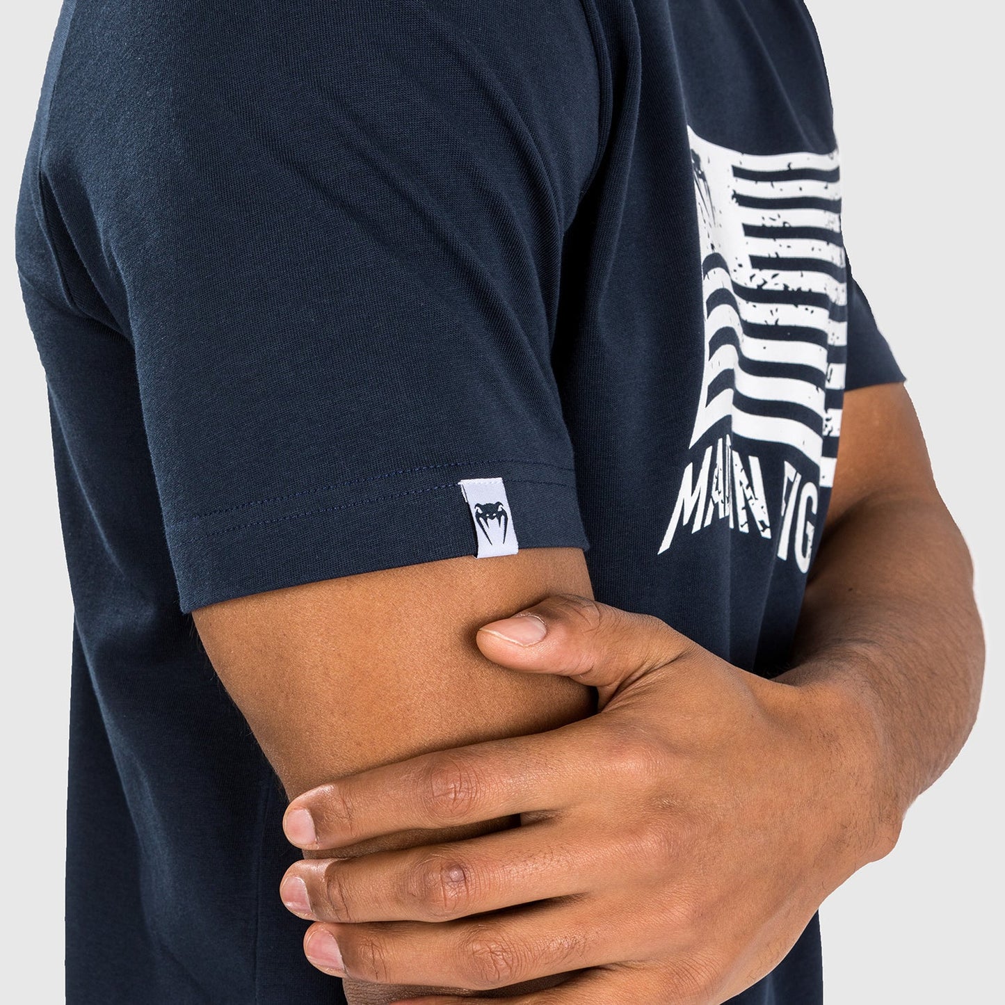 Venum Made in Fightland T-Shirt - Navy Blue/White