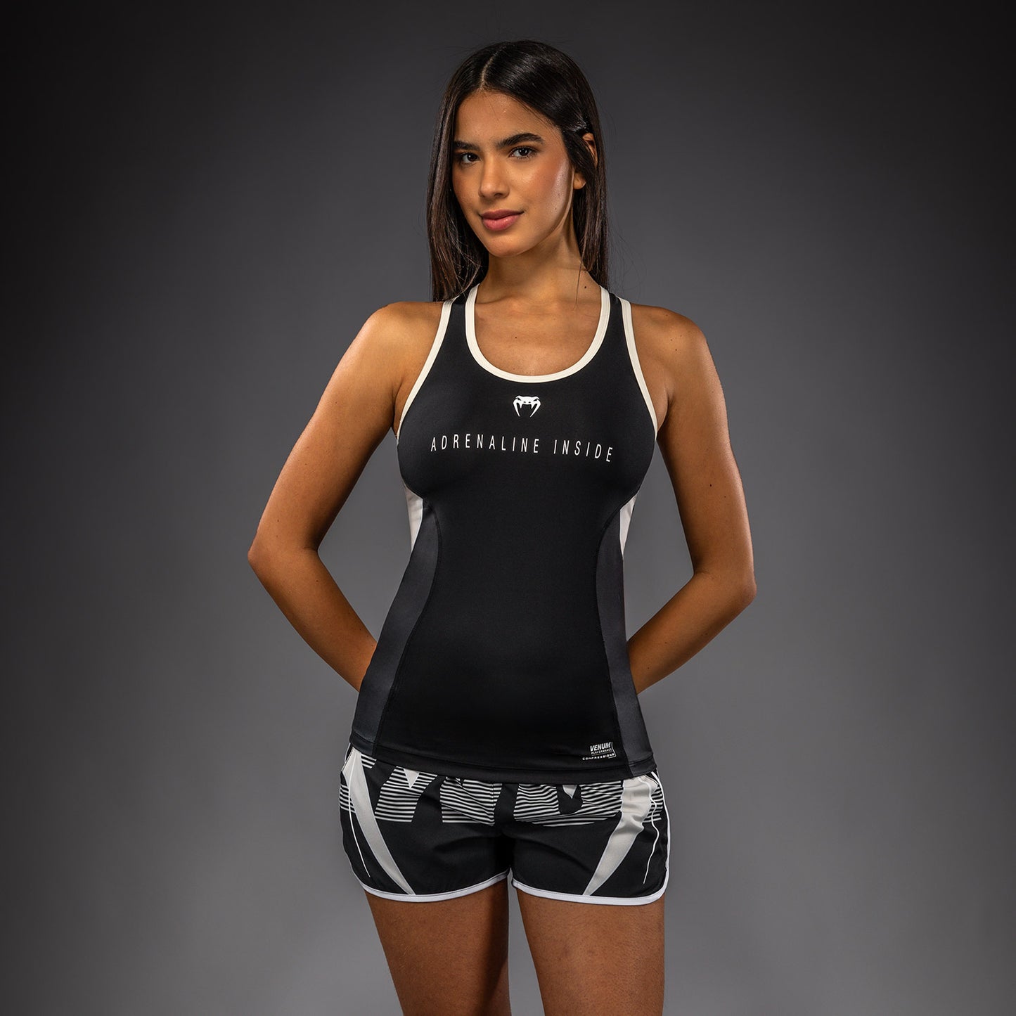 Venum Adrenaline Women's Dry Tech Tank Top - Black/ Ivory  product-type_Tank tops Venum