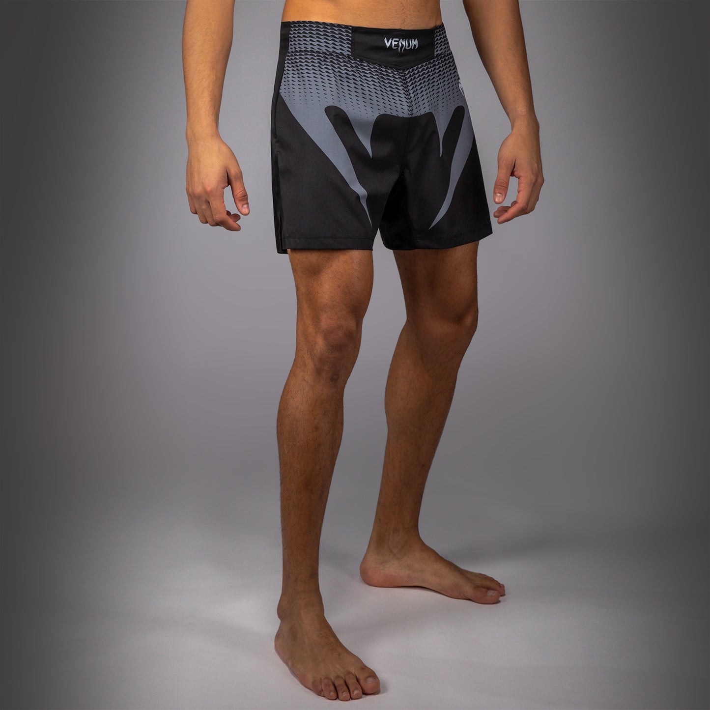 Venum No Gi Fightshorts - Black/ Silver Grey