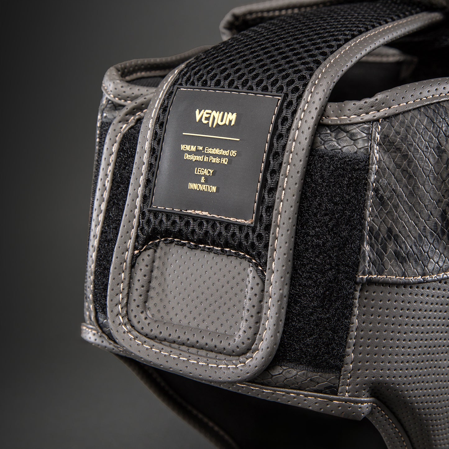 Venum Impact Evo Scales Headgear - Dark Grey  product-type_Headgear Venum