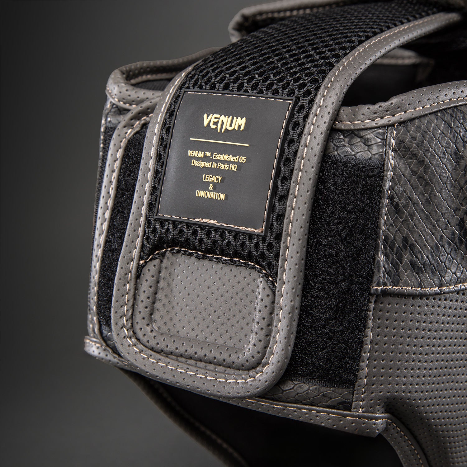 Venum Impact Evo Scales Headgear - Dark Grey  product-type_Headgear Venum