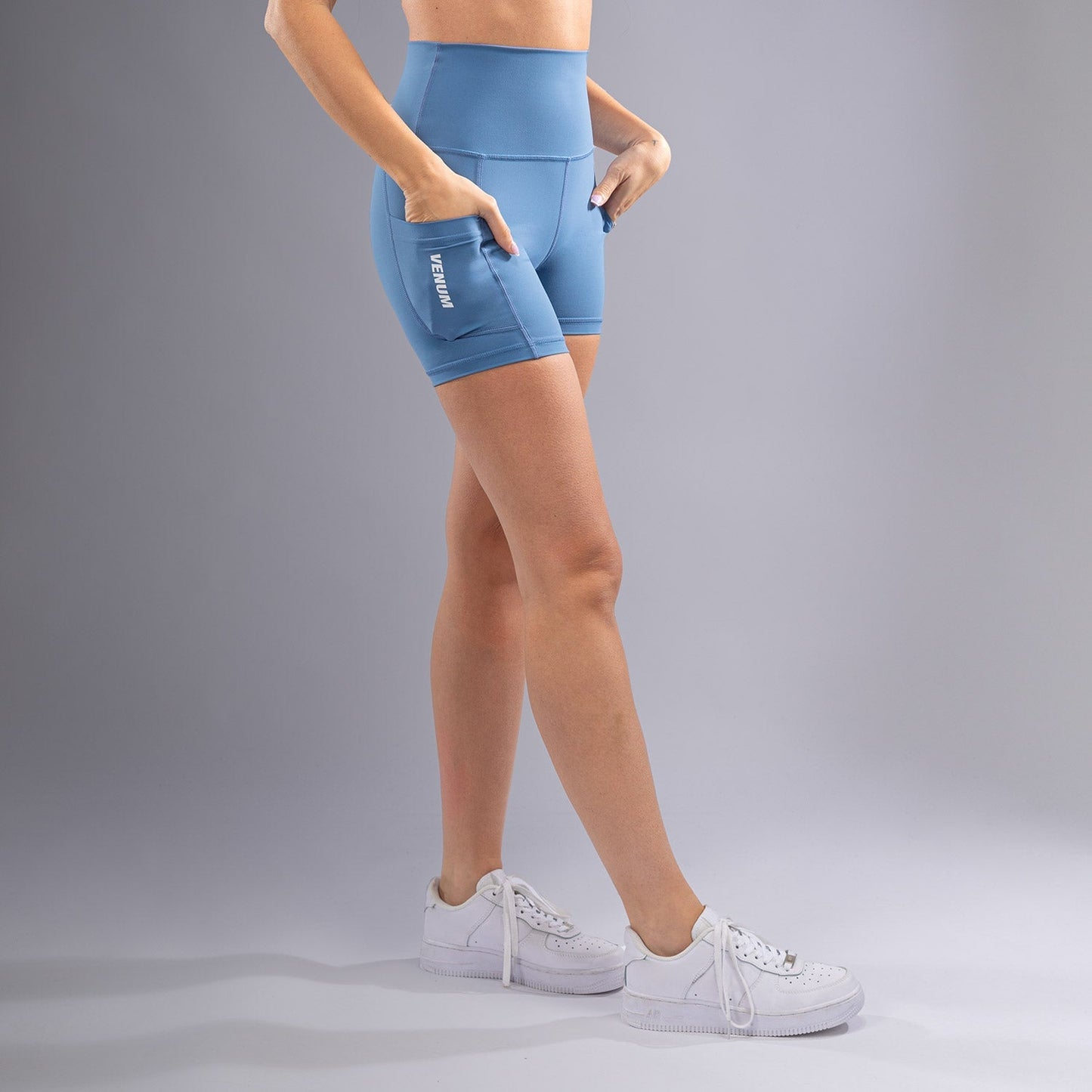 Venum Essential Women's Bike Shorts - Storm Blue  product-type_Compression shorts Venum