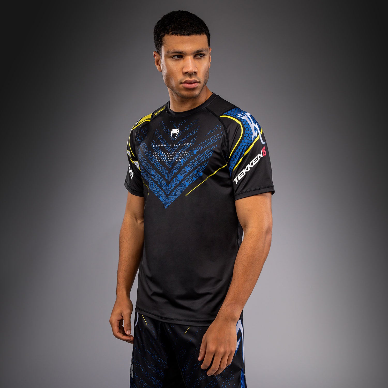 Venum x TEKKEN 8 Dry-Tech T-Shirt - King - Black/Yellow - Venum