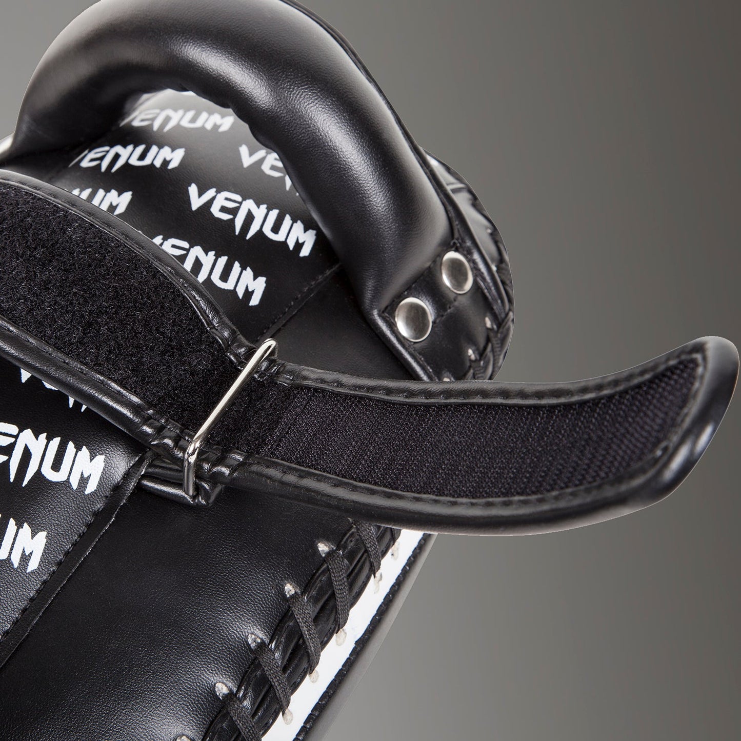 Venum Light Kick Pads - Skintex Leather - Black/Ice (Pair)