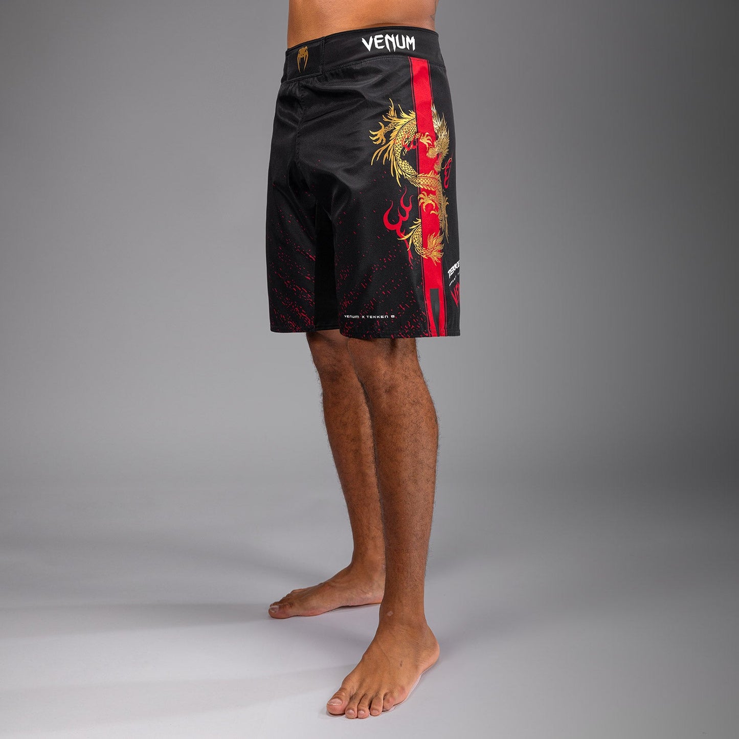 Venum x TEKKEN 8 - Marshall Law Fight Shorts - Black/Red/Gold