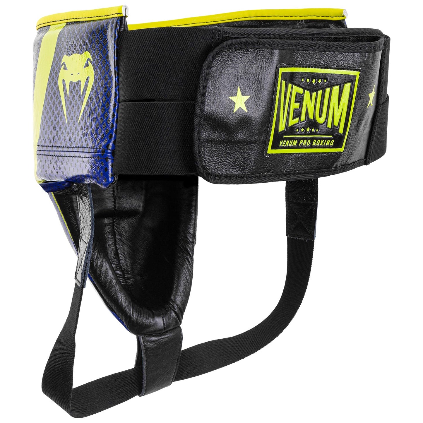 Venum Pro Boxing Protective Cup Loma Edition - Velcro - Blue/Yellow