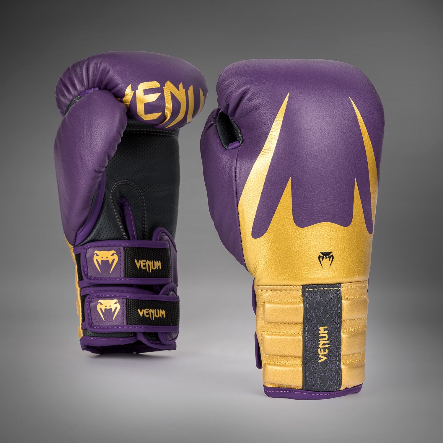 Venum Reverso Boxing Gloves - Dark Purple/Gold - Venum