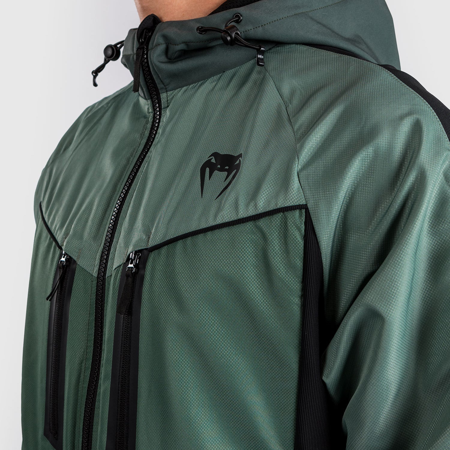 Venum Laser 3.0 Track Jacket - Black/Khaki - Venum - Venum