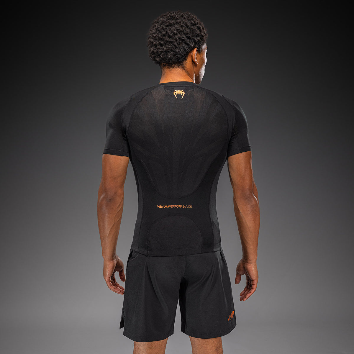 Venum G-Fit Revolution Short Sleeve Rashguard - Black/Copper  product-type_Compression T-Shirts Venum