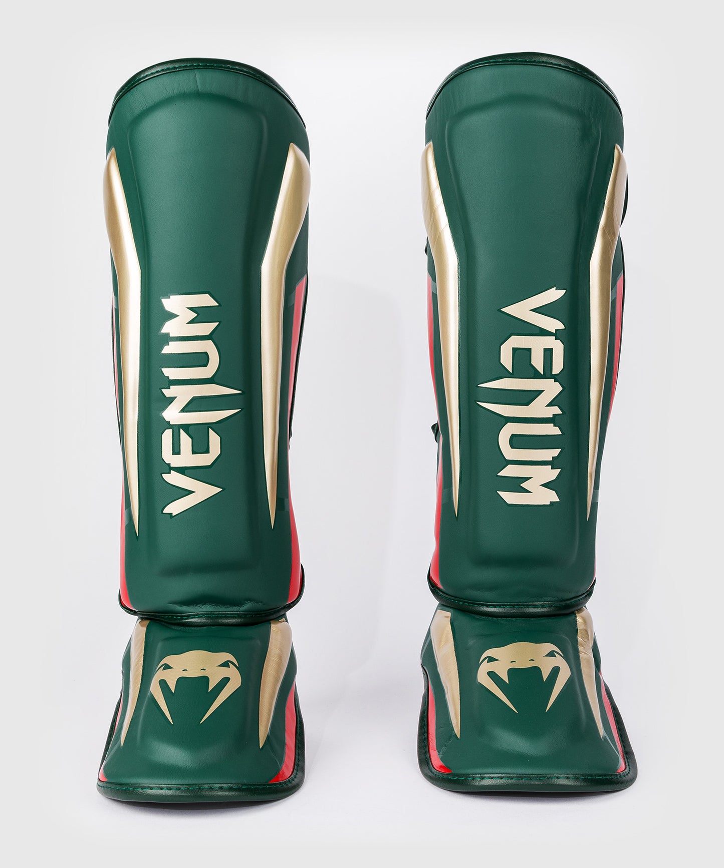 Venum Elite Shin Guards - Green - Special Edition