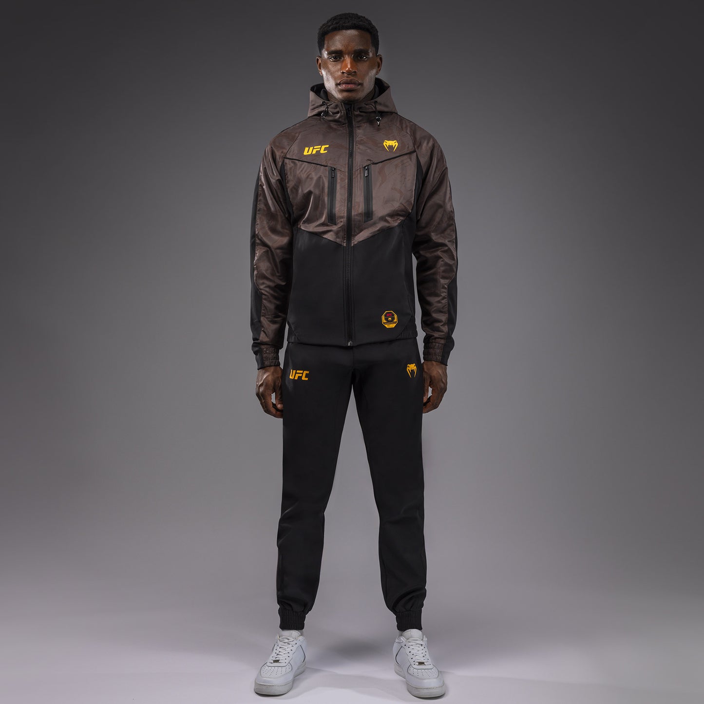 UFC Fusion by Venum Fight Week Men’s Zip Hoodie - Earthen Brown