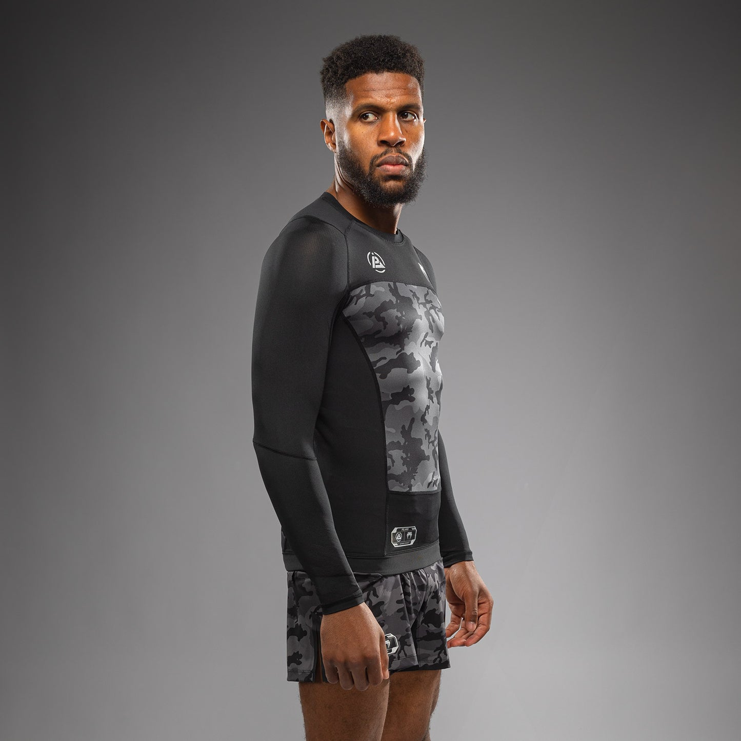 Venum x Polaris Long Sleeve Rashguard - Black/Storm Grey
