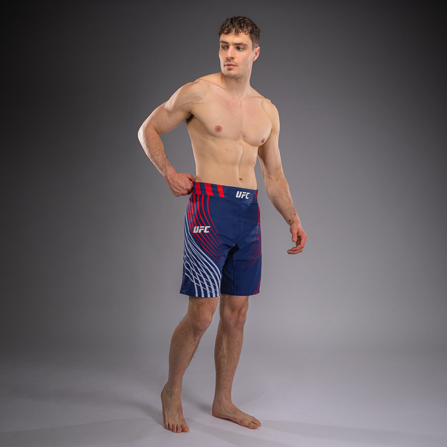 Men's Official UFC Freedom 250 by Venum Blue Authentic Fight Night Long Fit Fight Short