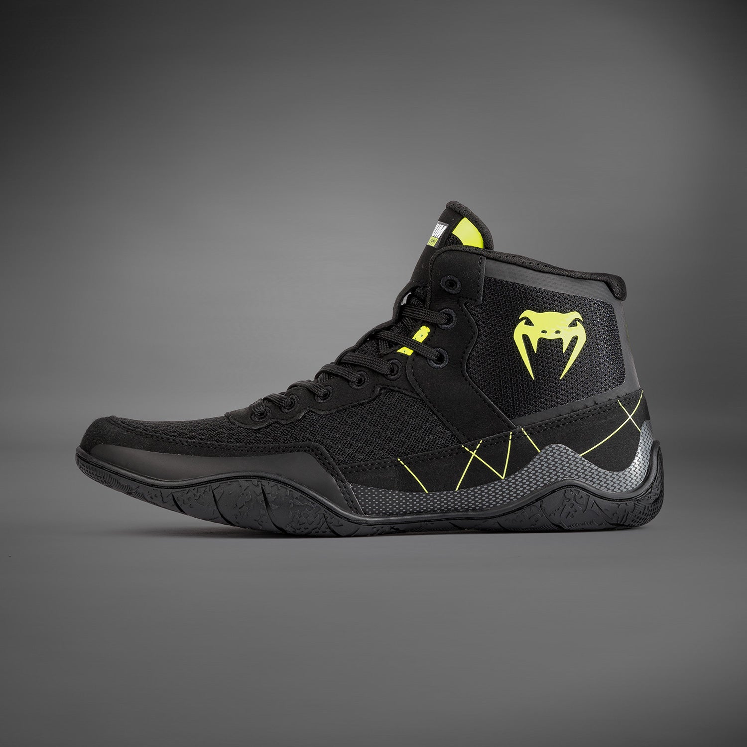 ボクシング Venum Training Camp 4.0 Venum Training Camp 4.0 Wrestling Shoes - Black/Neon Green - Venum