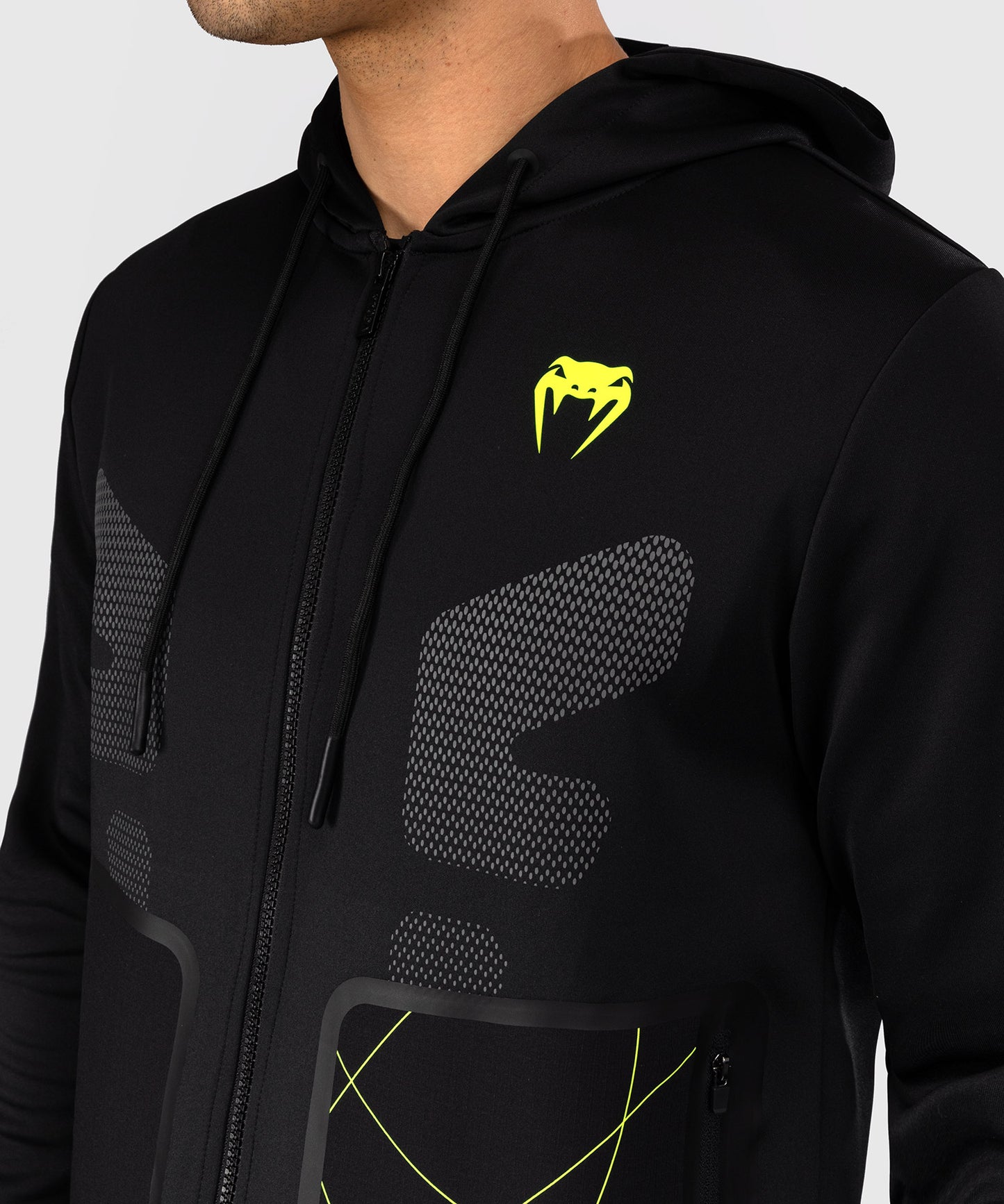 Venum Training Camp 4.0 Full Zip Hoodie - Black/Neon Green