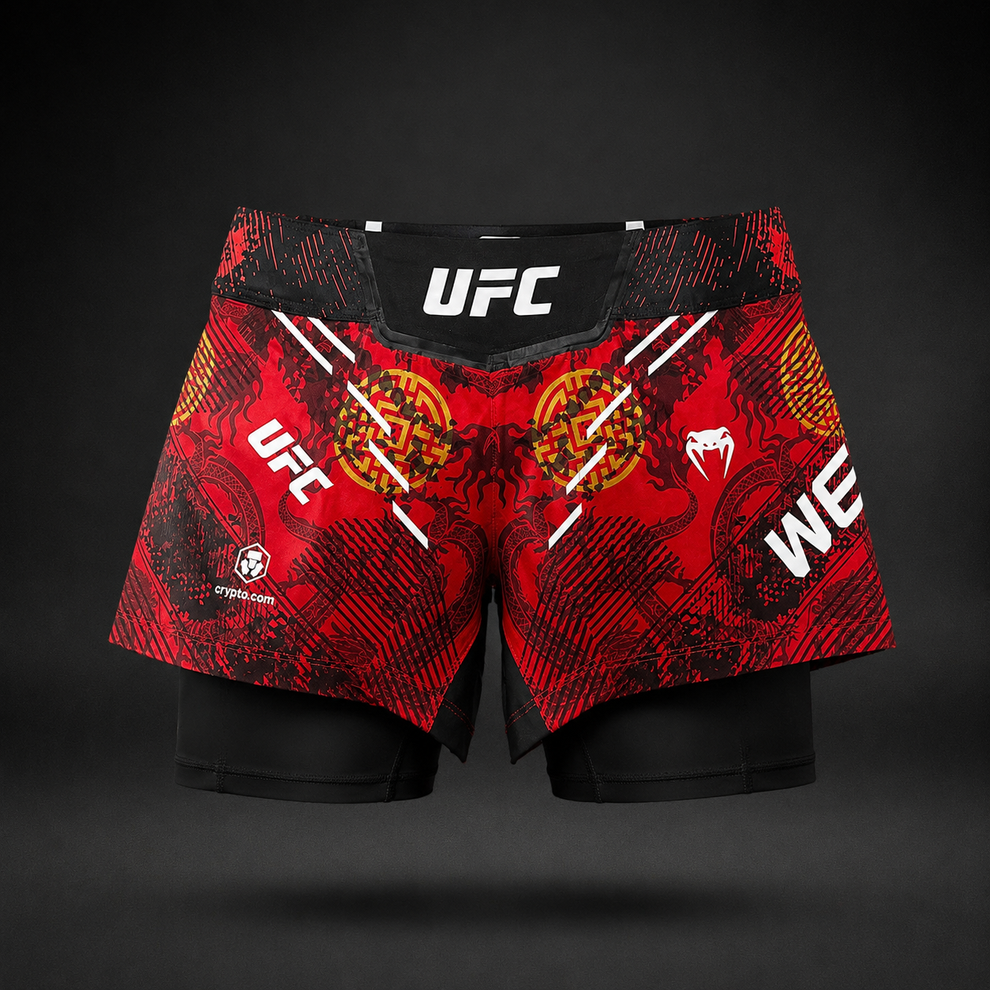 UFC メラブドバリシビリ　fight shorts Women's UFC Unrivaled by Venum Red Zhang Weili Sports Bra - Venum