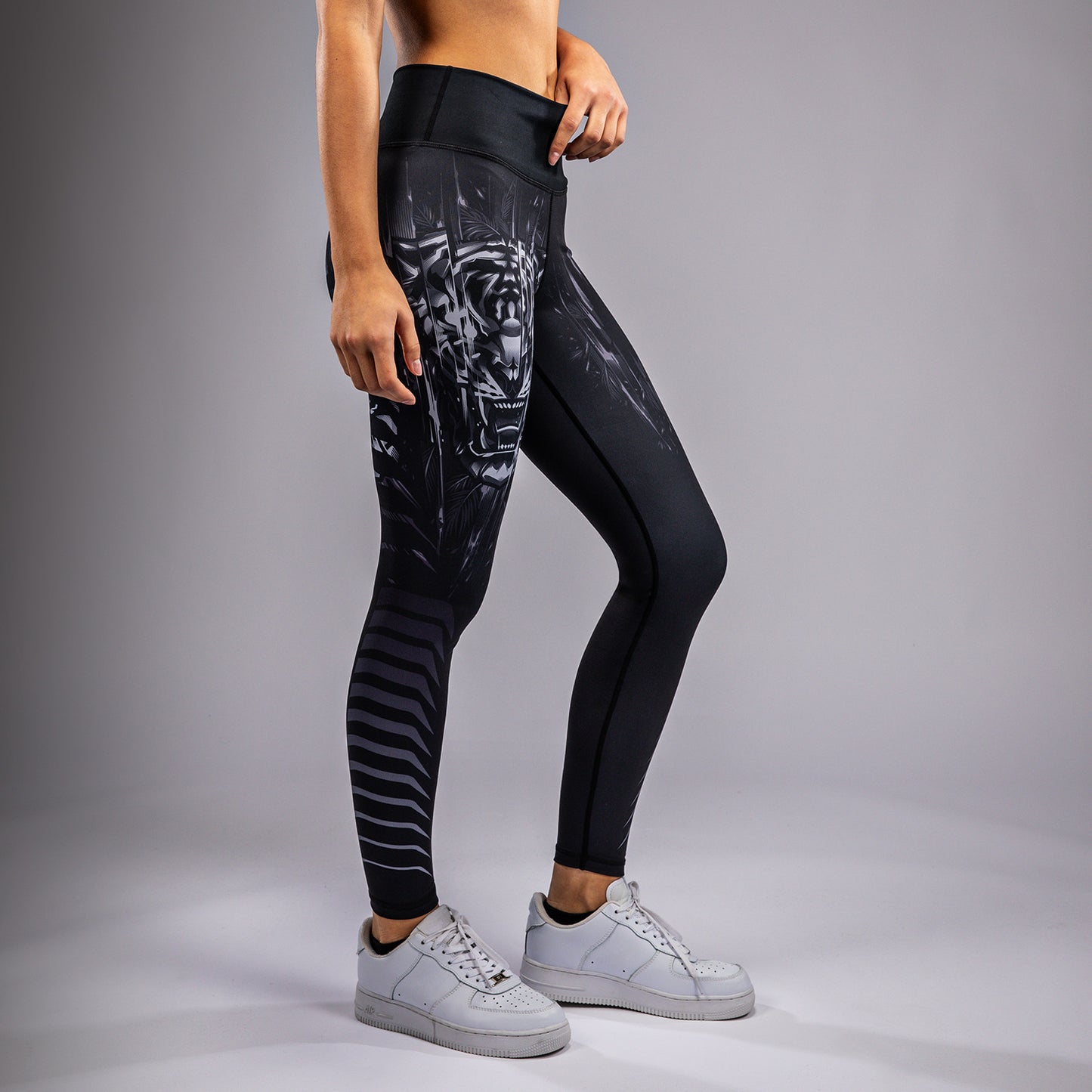 Venum Tiger Women's Leggings - Black/Silver