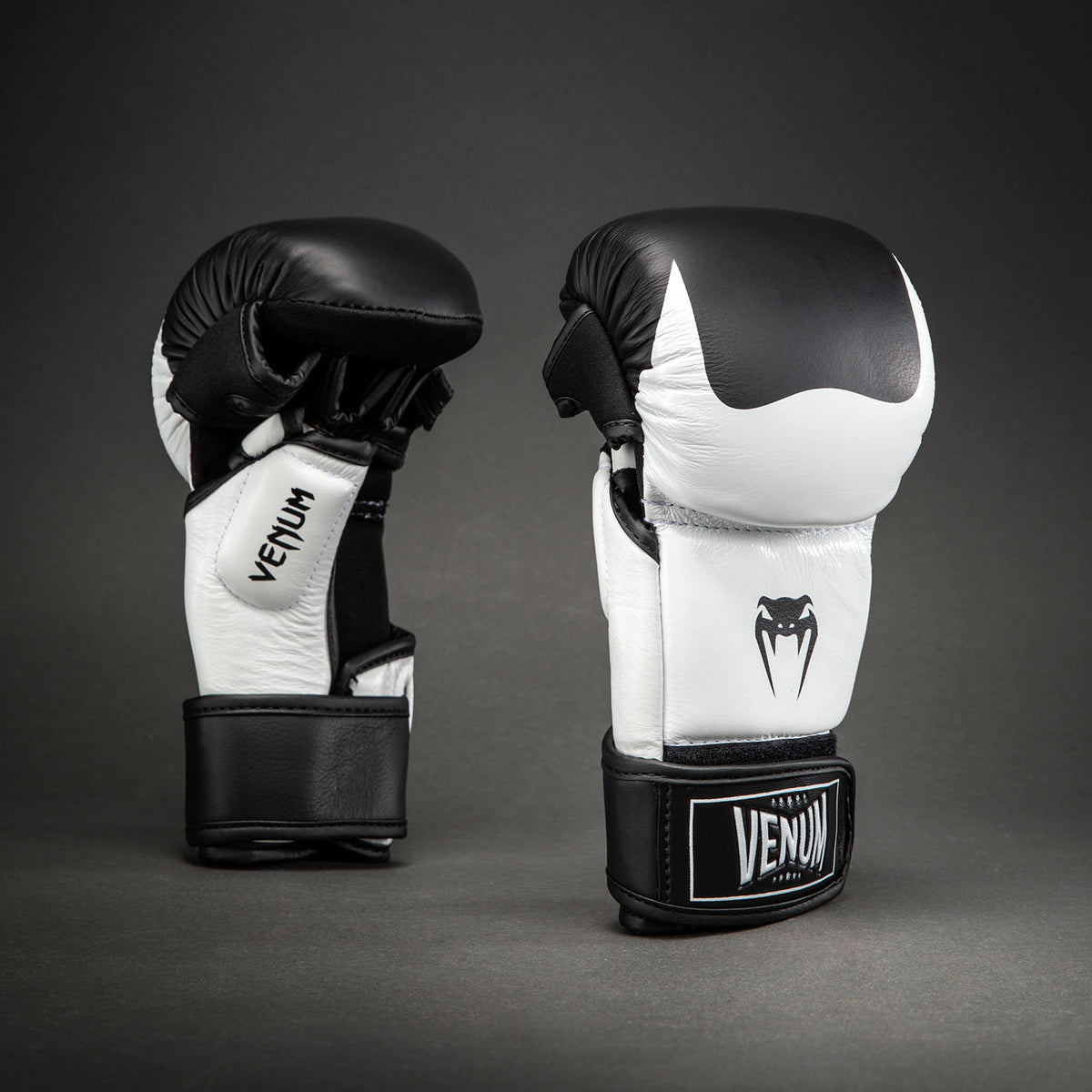 Venum Attack 2.0 Sparring Gloves Leather - Black/White