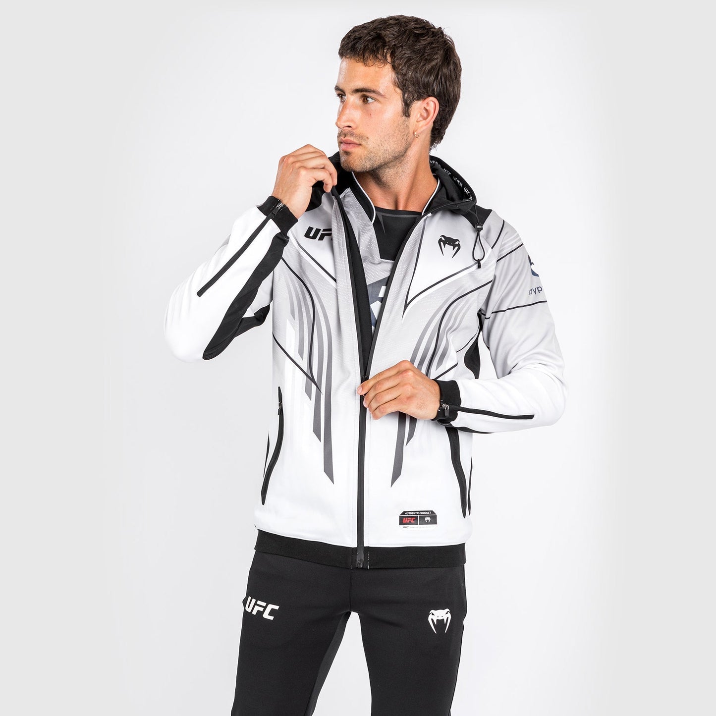 UFC Venum Authentic Fight Night 2.0 Kit by Venum Men's Walkout Hoodie - White