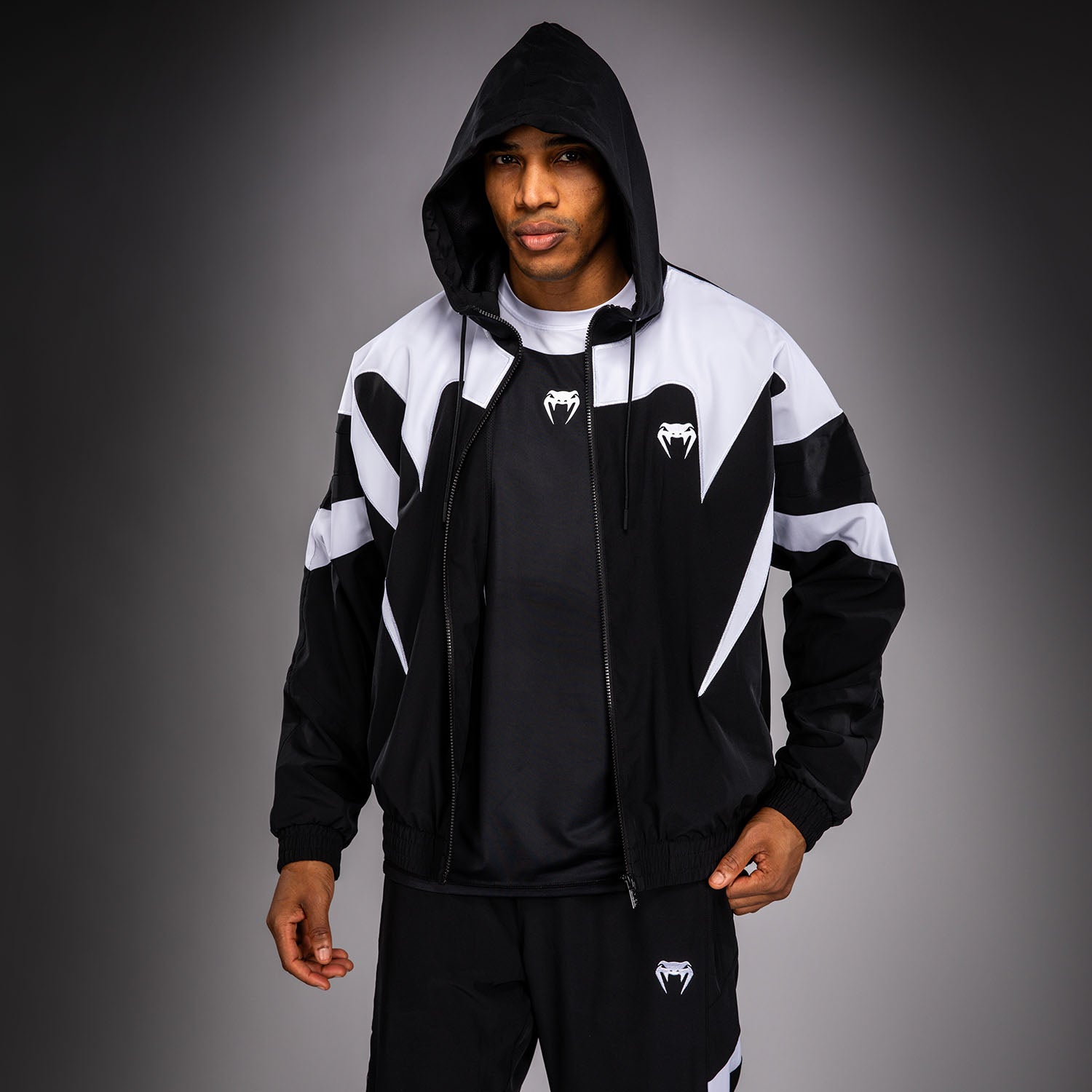 Venum Attack 90 Track Jacket - White/Black - Venum